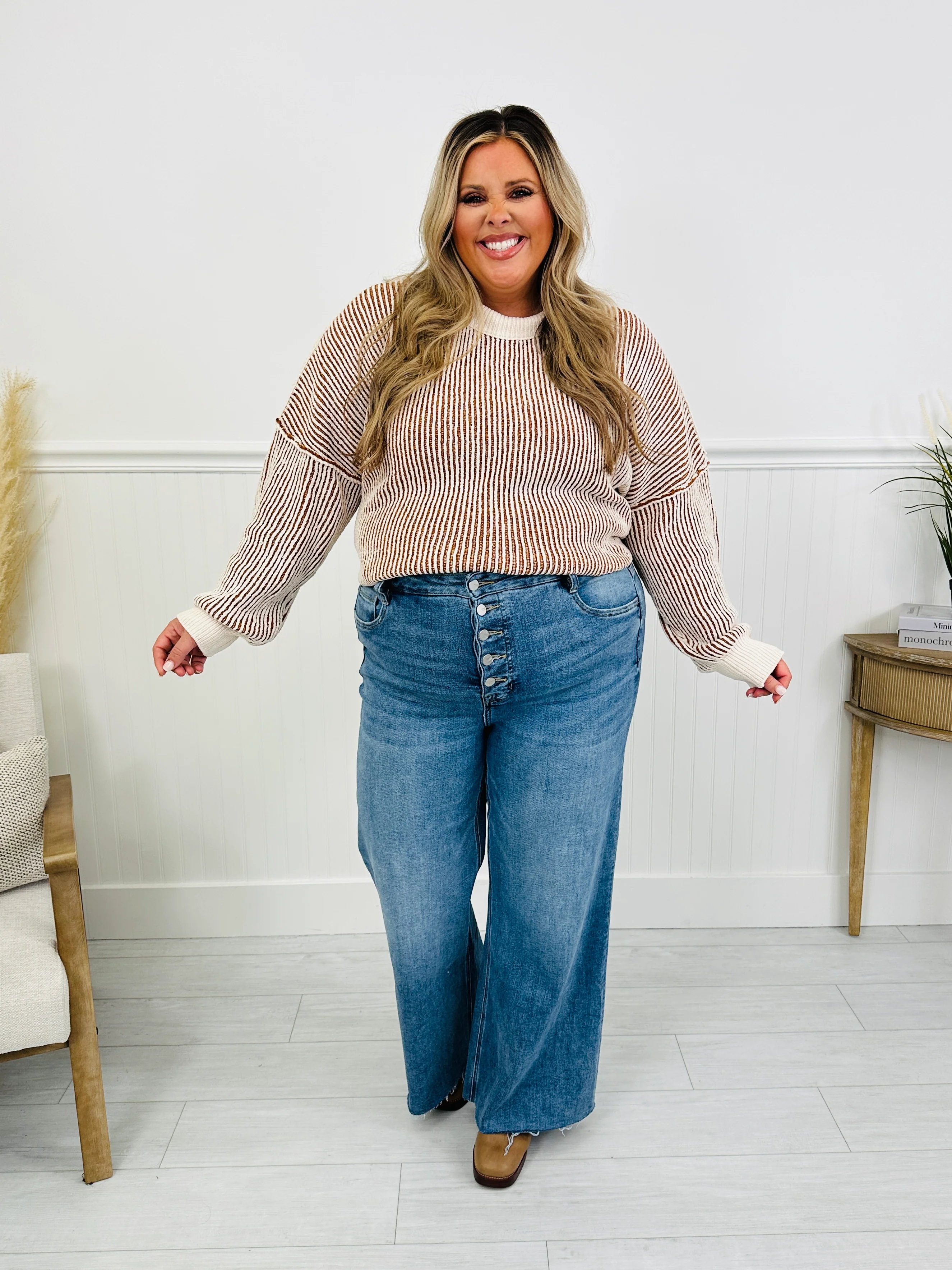 Push Your Buttons Tummy Control Wide Leg Jeans - Image 21