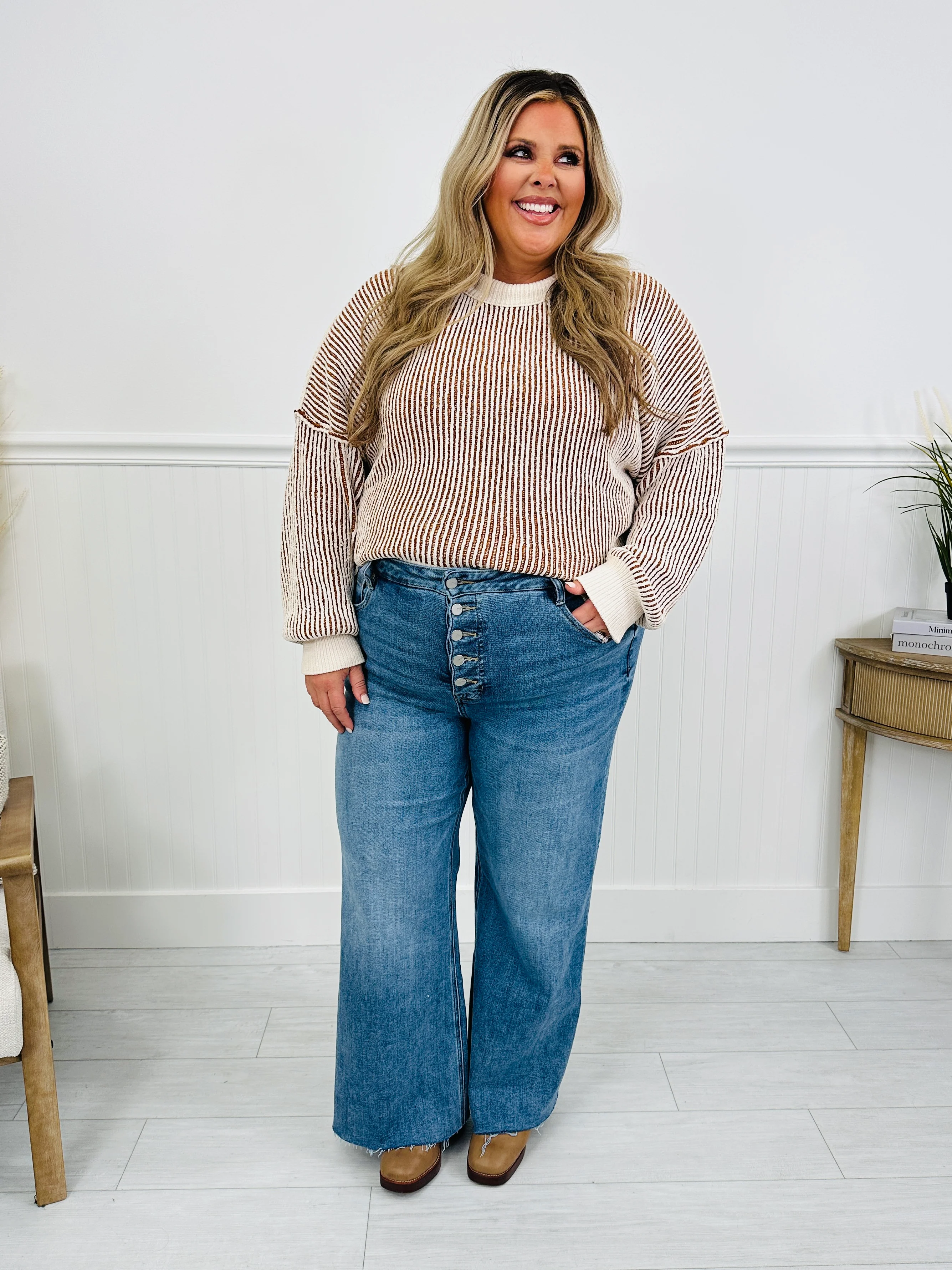 Push Your Buttons Tummy Control Wide Leg Jeans - Image 22