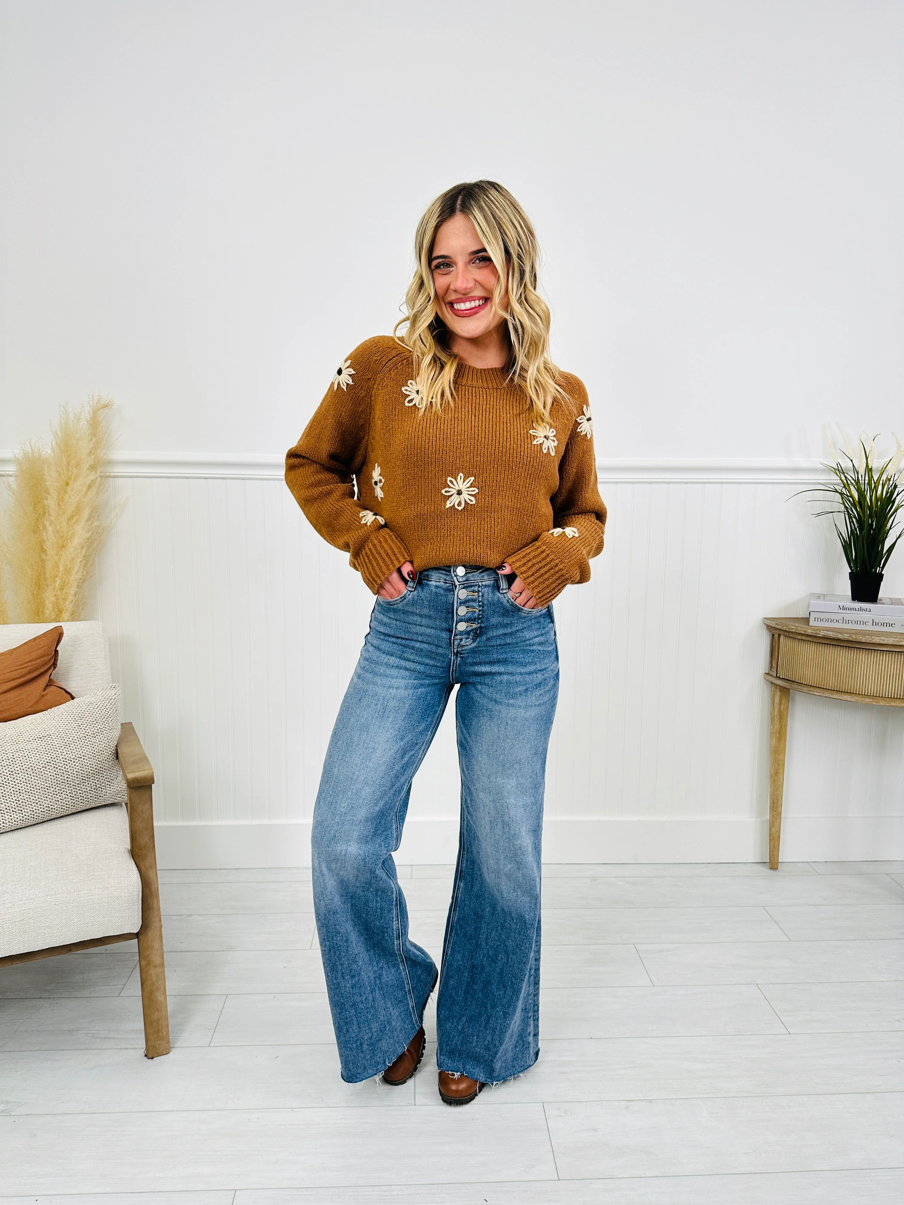 Push Your Buttons Tummy Control Wide Leg Jeans - Image 36