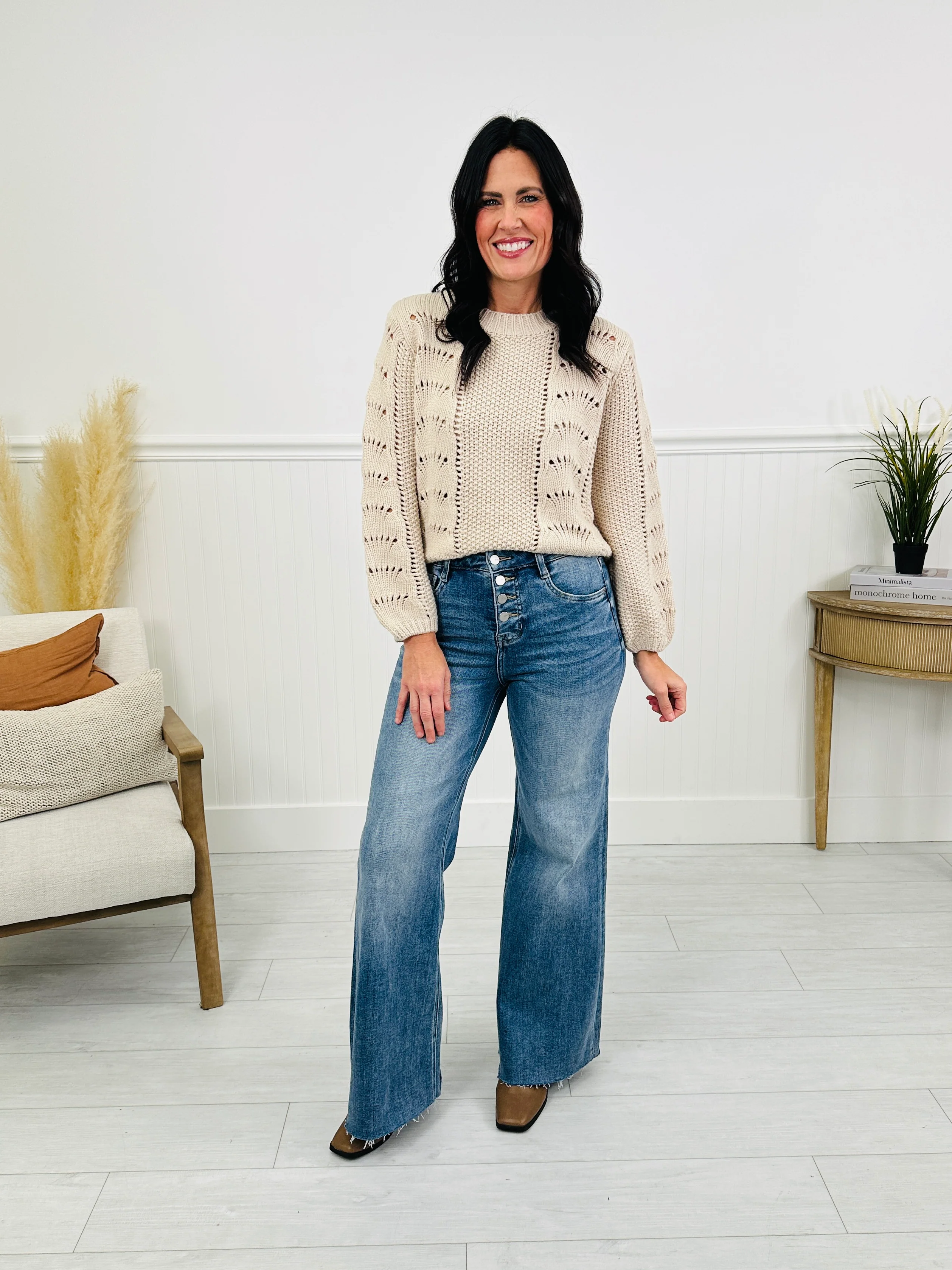 Push Your Buttons Tummy Control Wide Leg Jeans - Image 37
