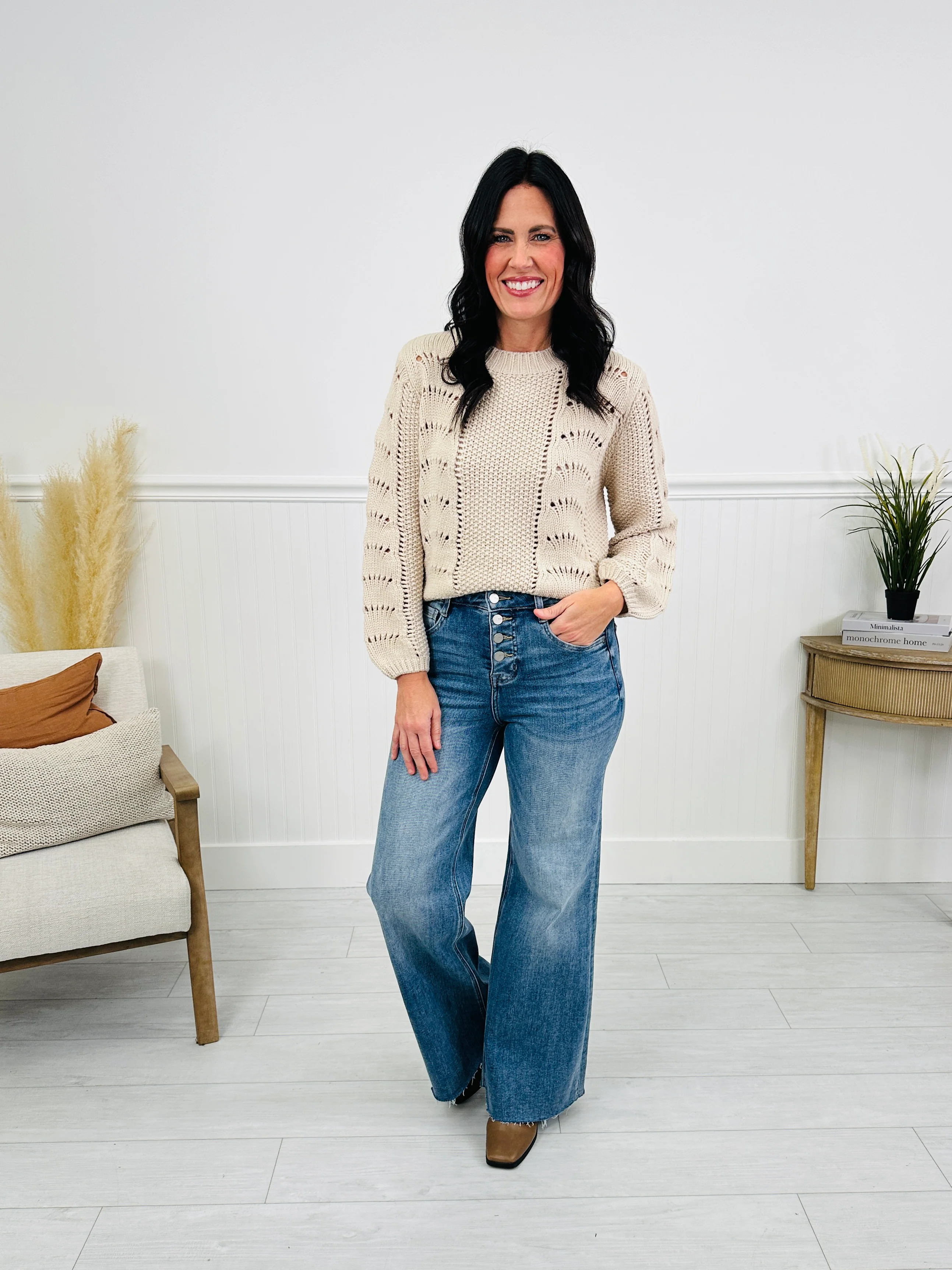 Push Your Buttons Tummy Control Wide Leg Jeans - Image 39