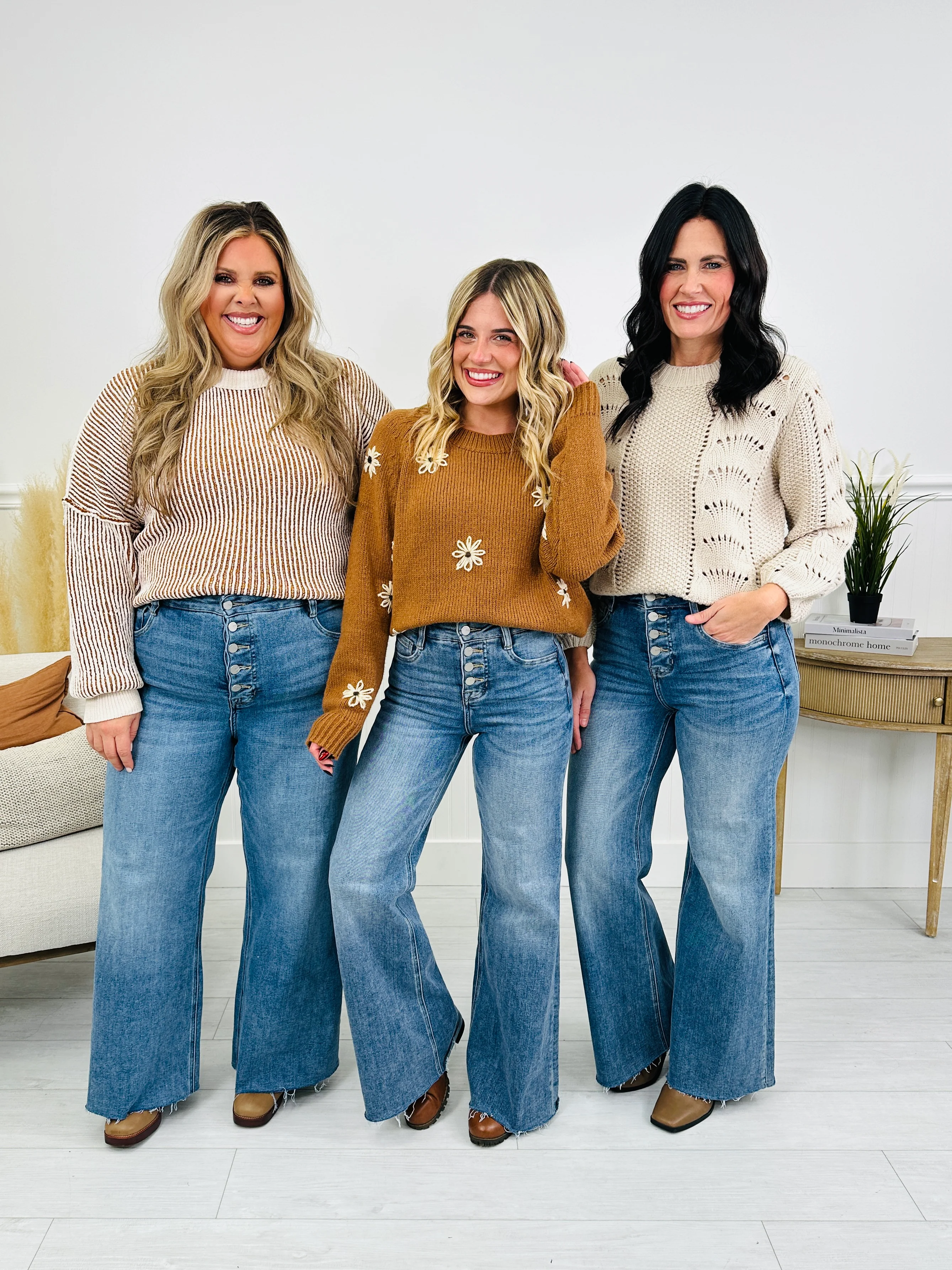 Push Your Buttons Tummy Control Wide Leg Jeans - Image 42