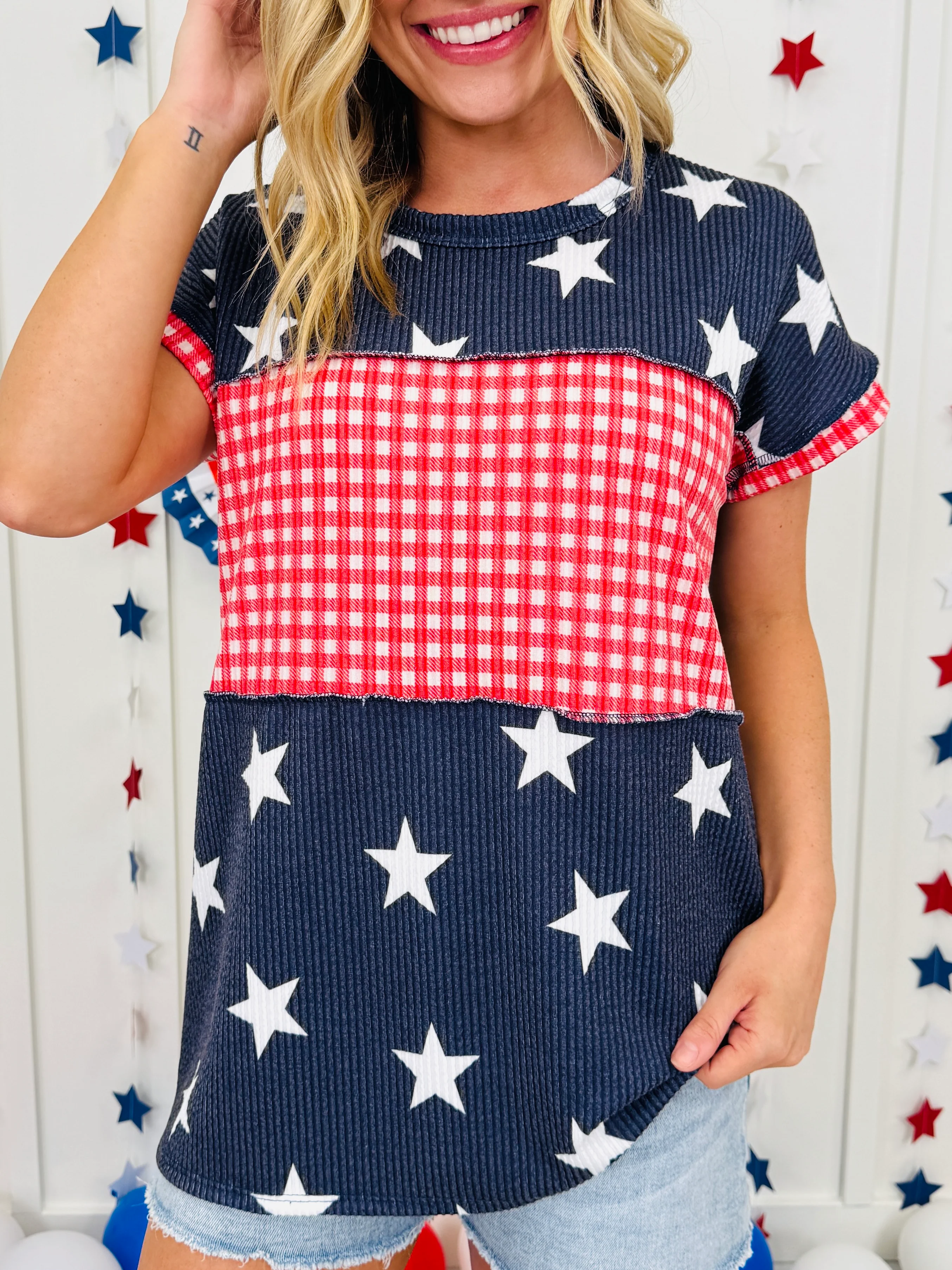 Red, White, and Cute Top in Multiple Colors - Image 3