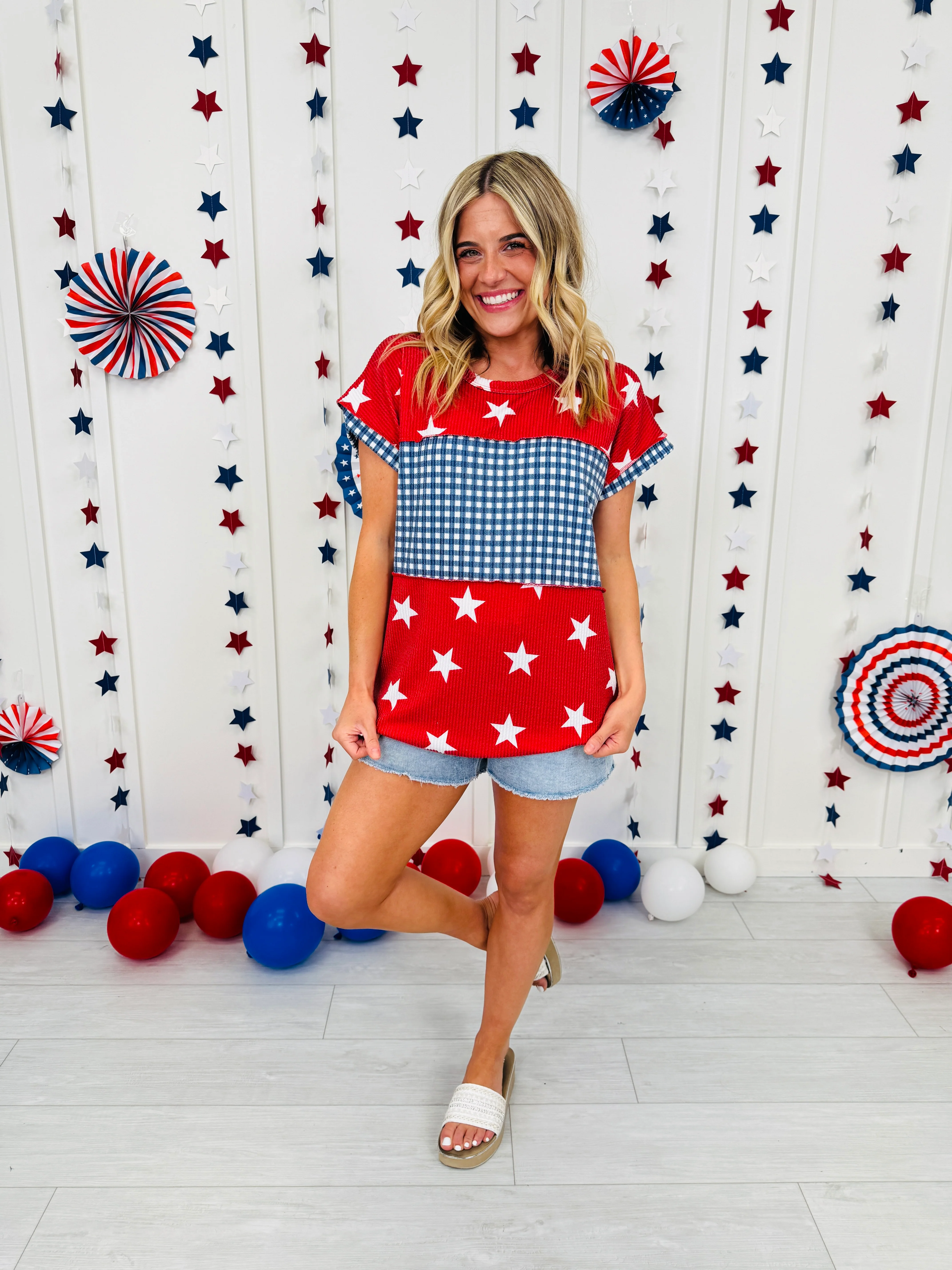 Red, White, and Cute Top in Multiple Colors - Image 9