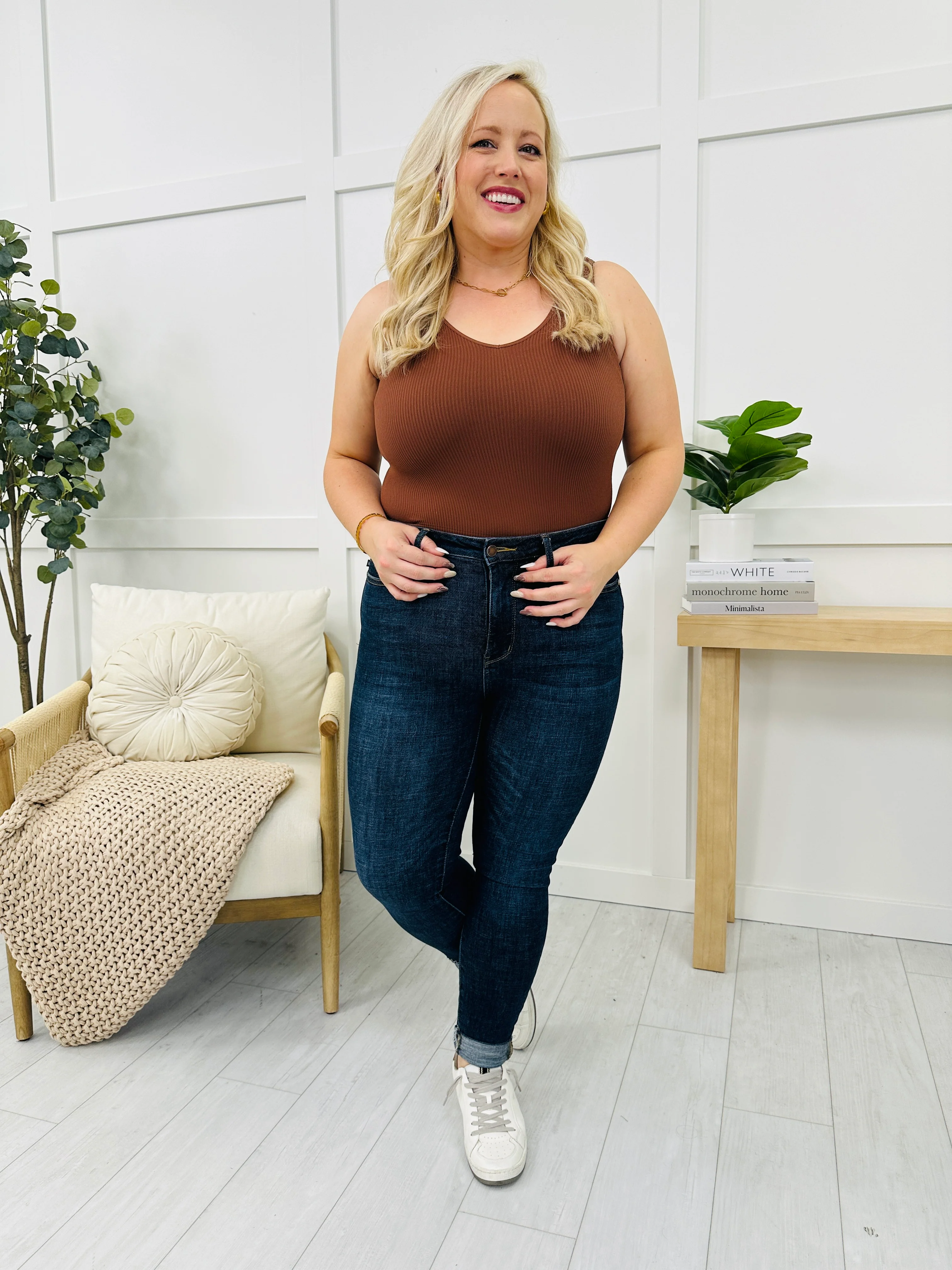 Reversible Ribbed Seamless Shapewear Tank Top in Multiple Colors - Image 19