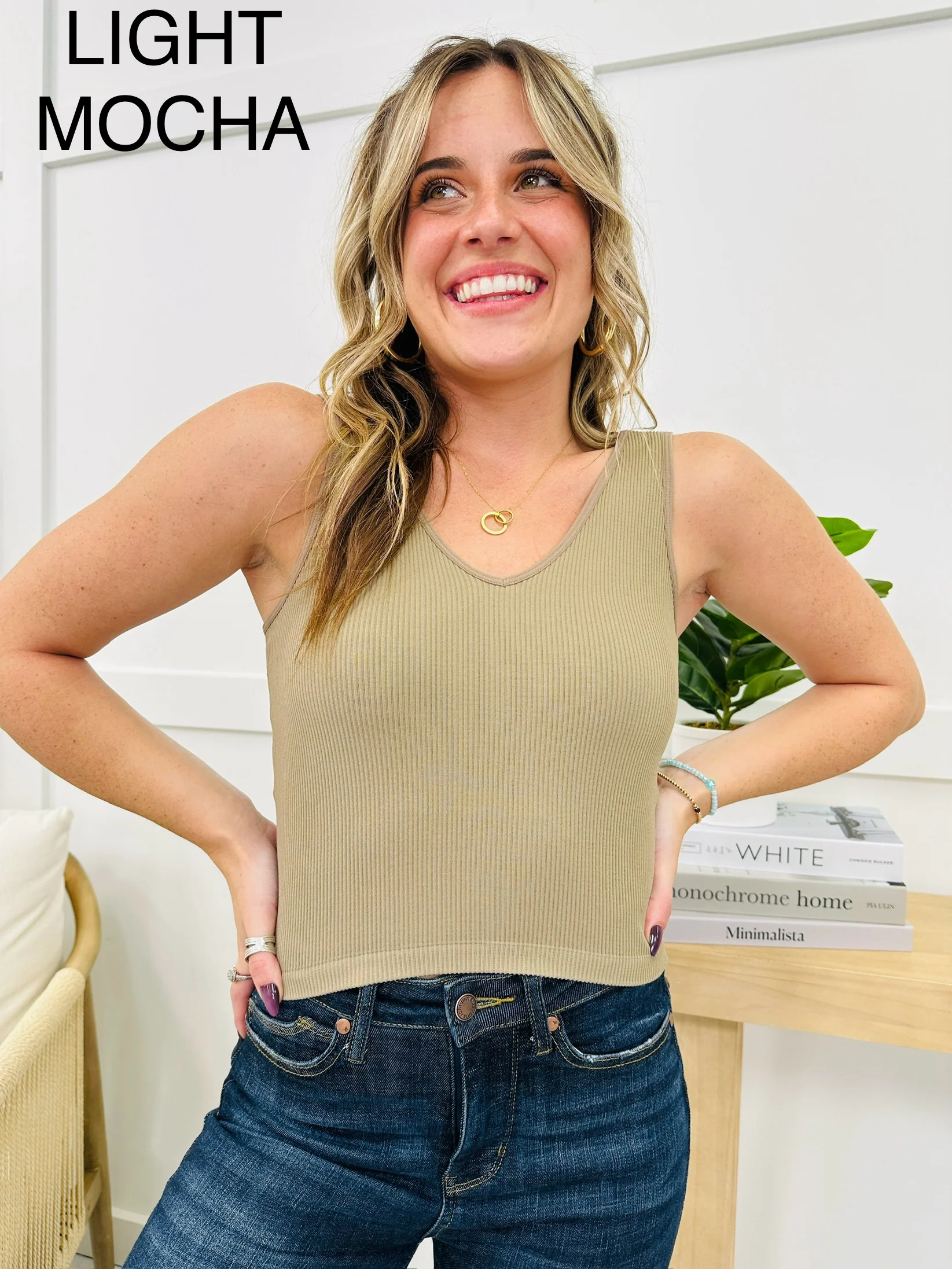 Reversible Ribbed Seamless Shapewear Tank Top in Multiple Colors - Image 33