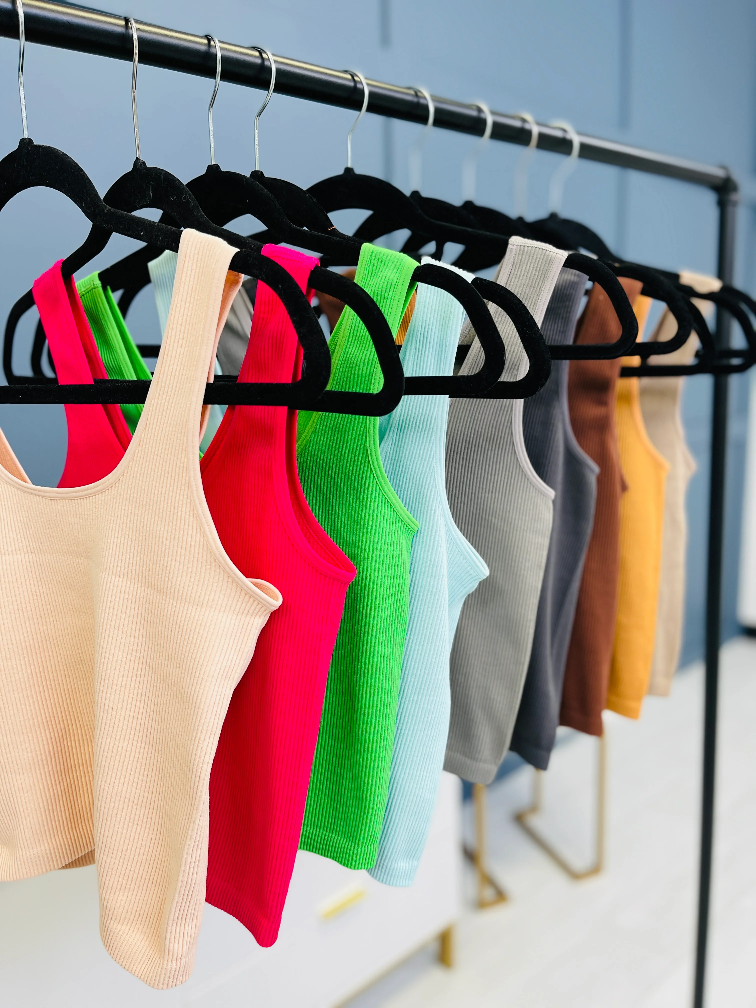 Reversible Ribbed Seamless Shapewear Tank Top in Multiple Colors - Image 41