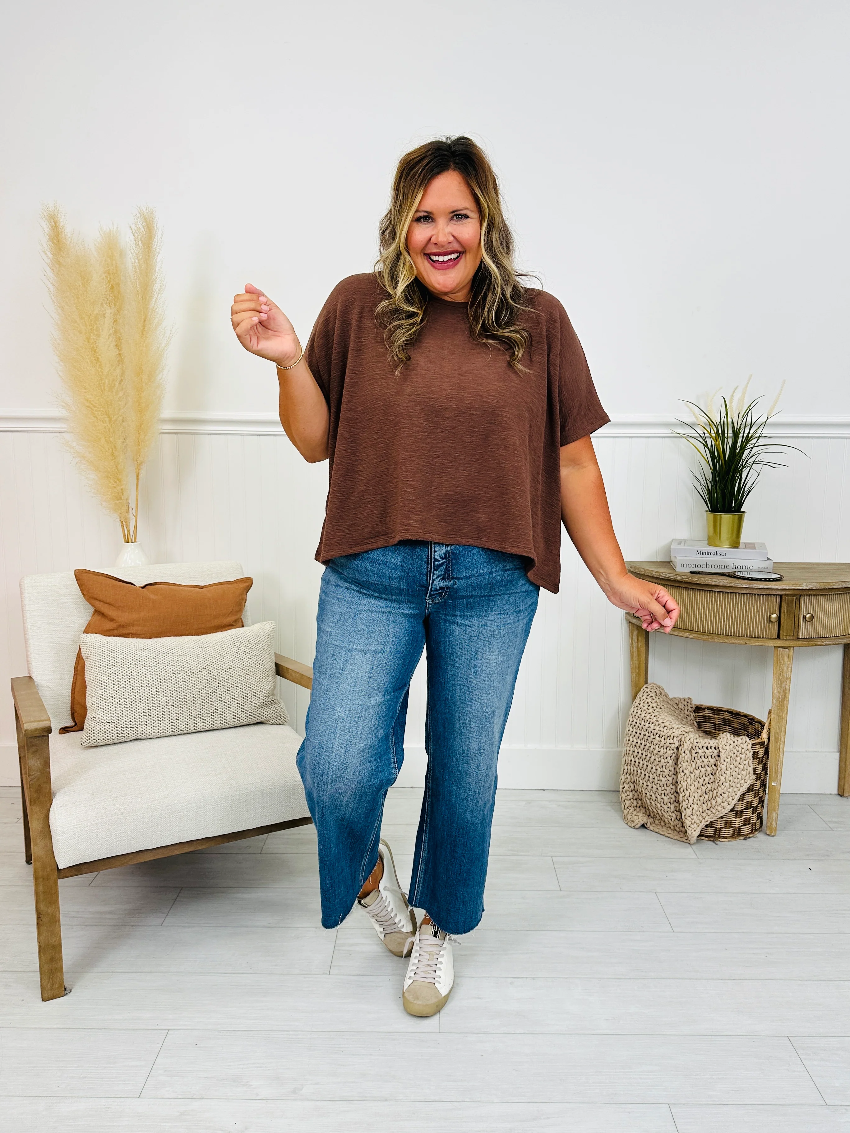 Straight To The Top Tummy Control Cropped Wide Leg Jeans - Image 11