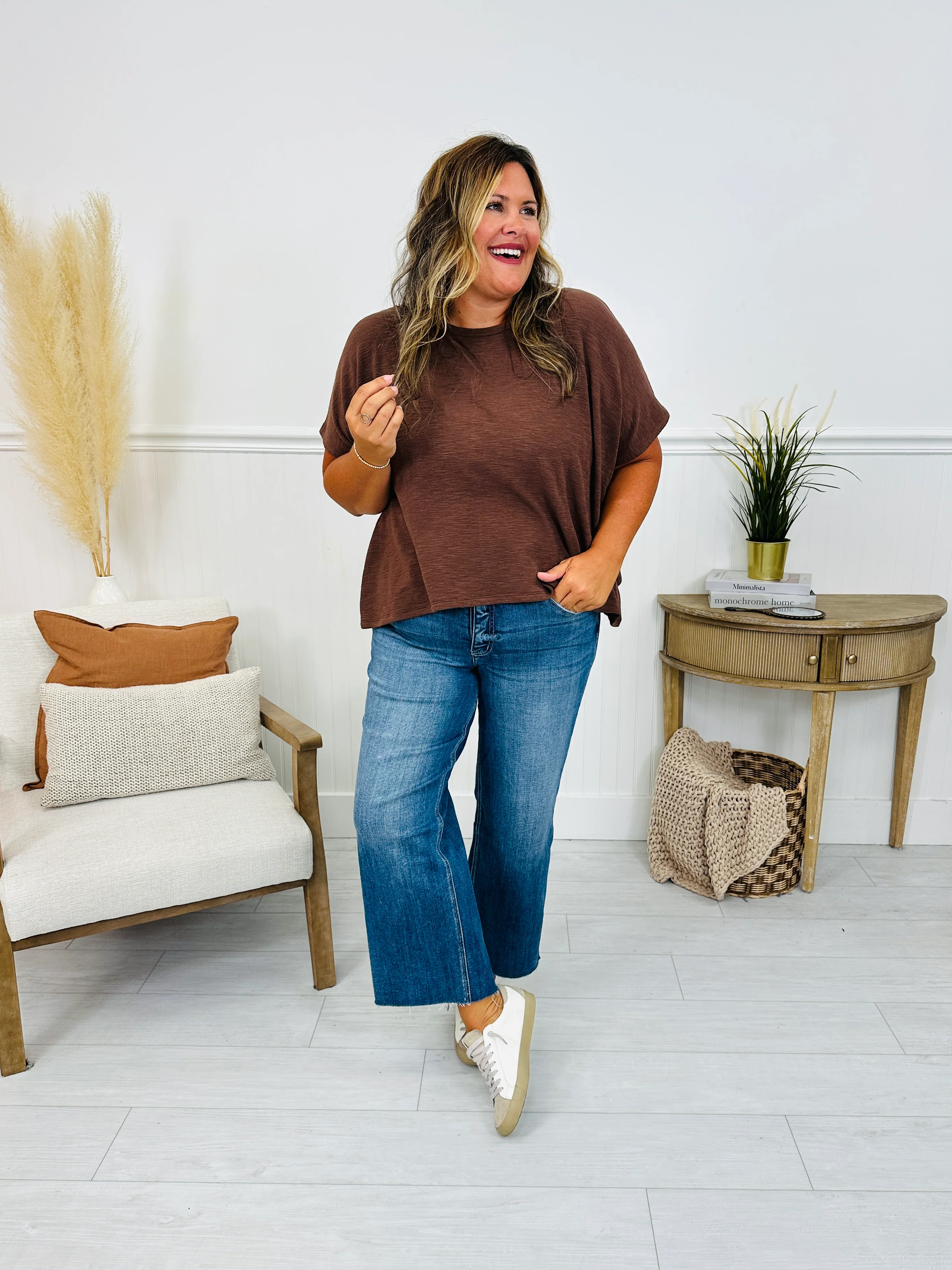 Straight To The Top Tummy Control Cropped Wide Leg Jeans - Image 12