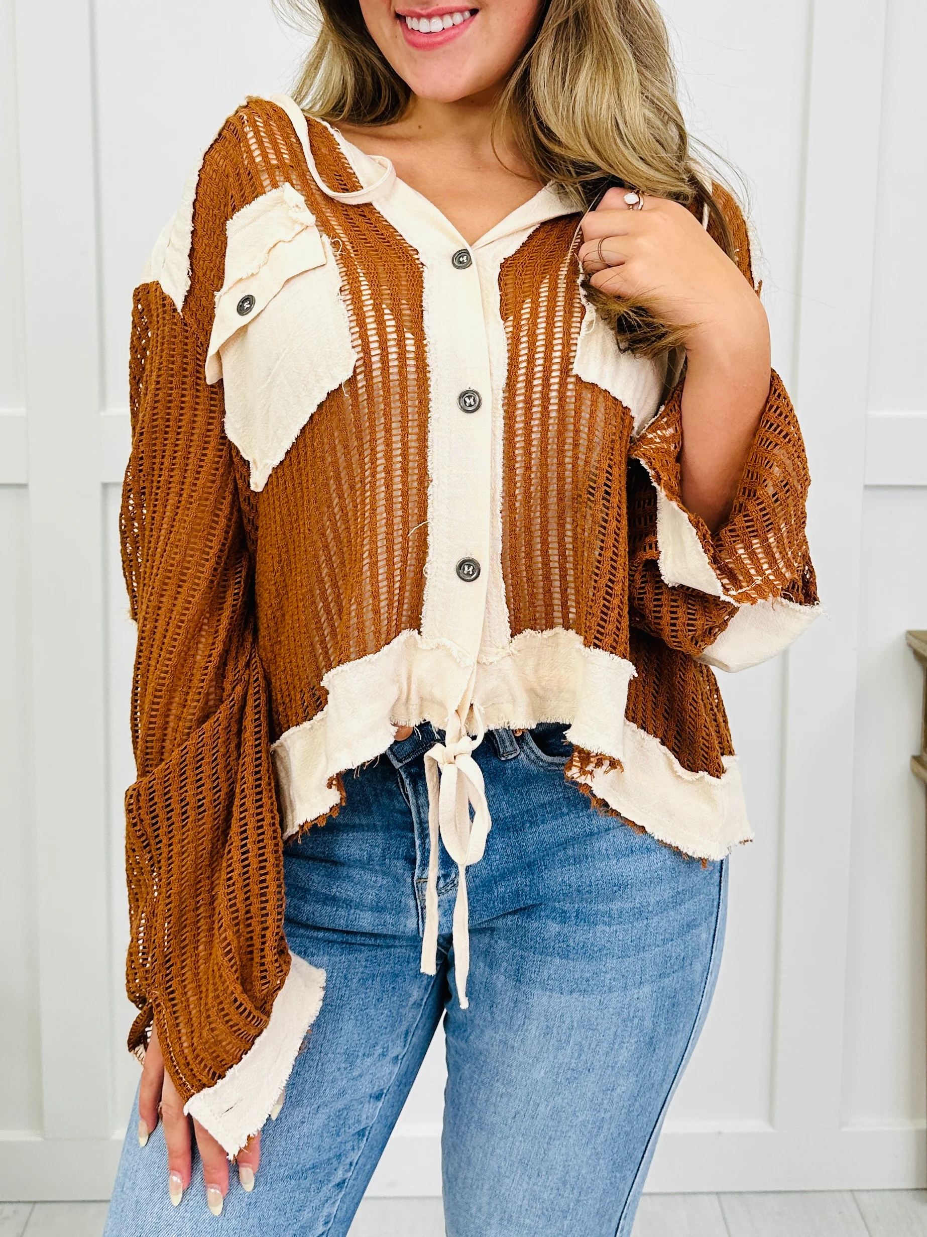 Restless & Free Jacket In Choco Multi