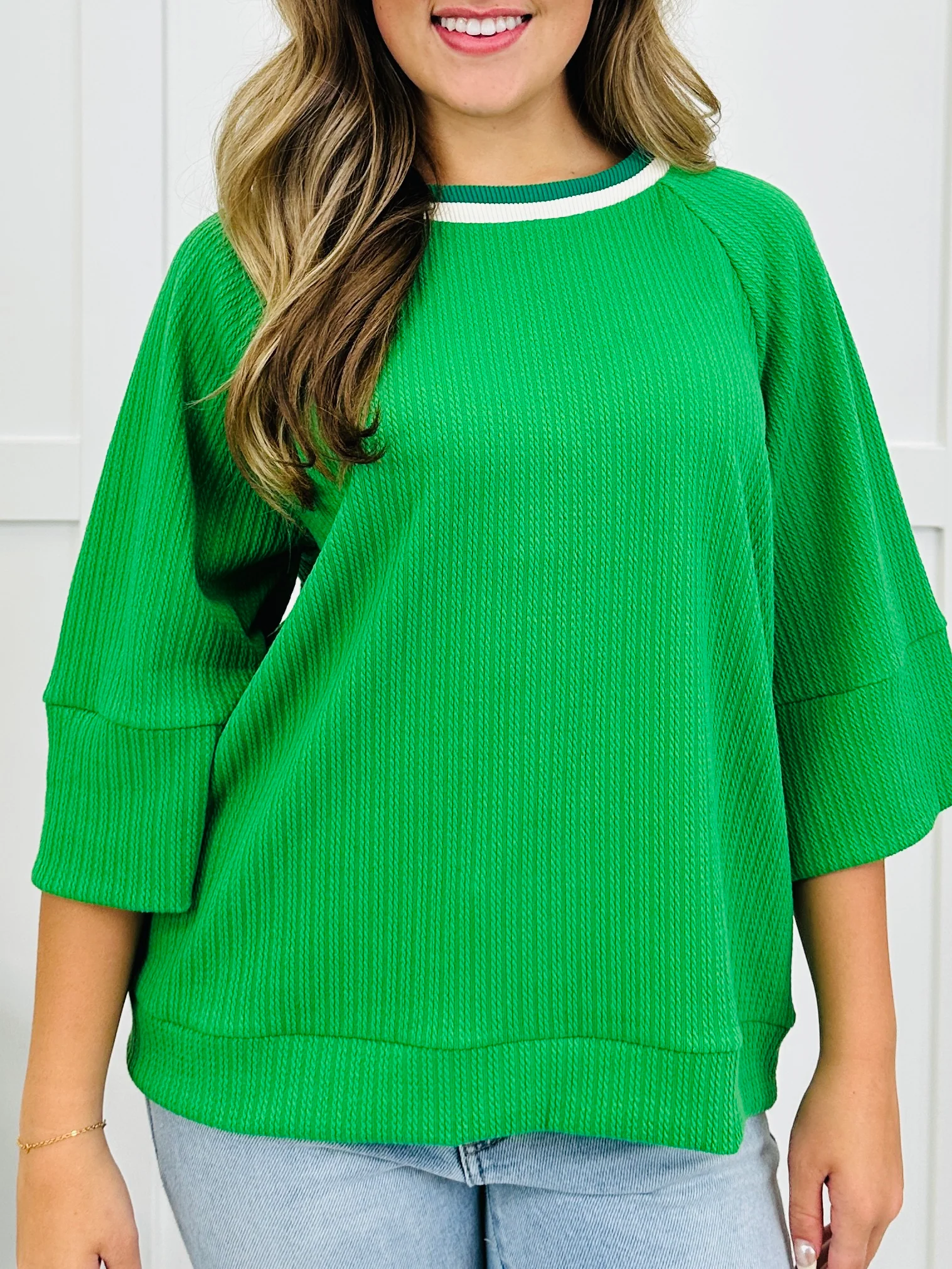 Running Around Town Top In Green
