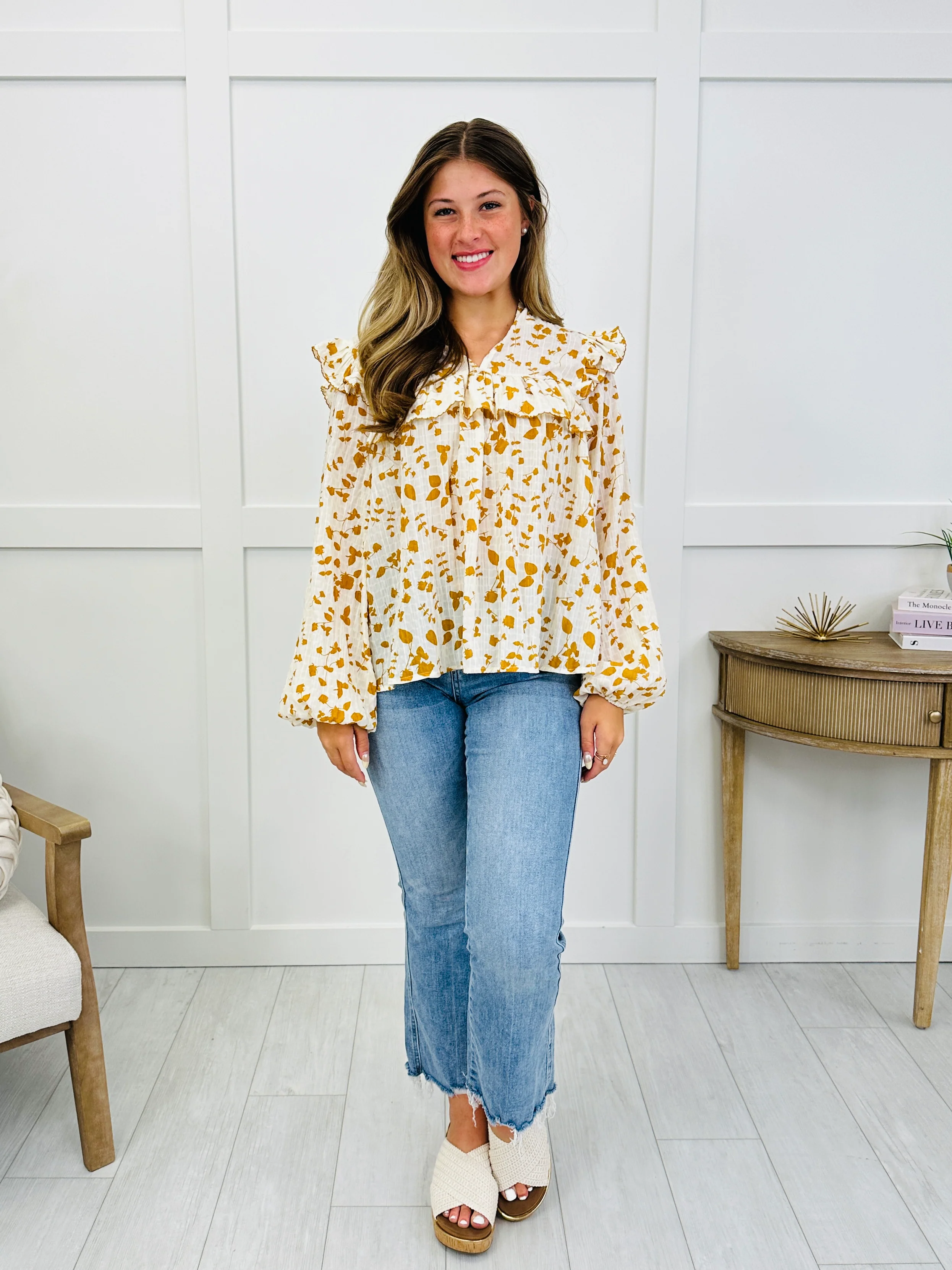 Rustic Gardens Top in Ivory - Image 2