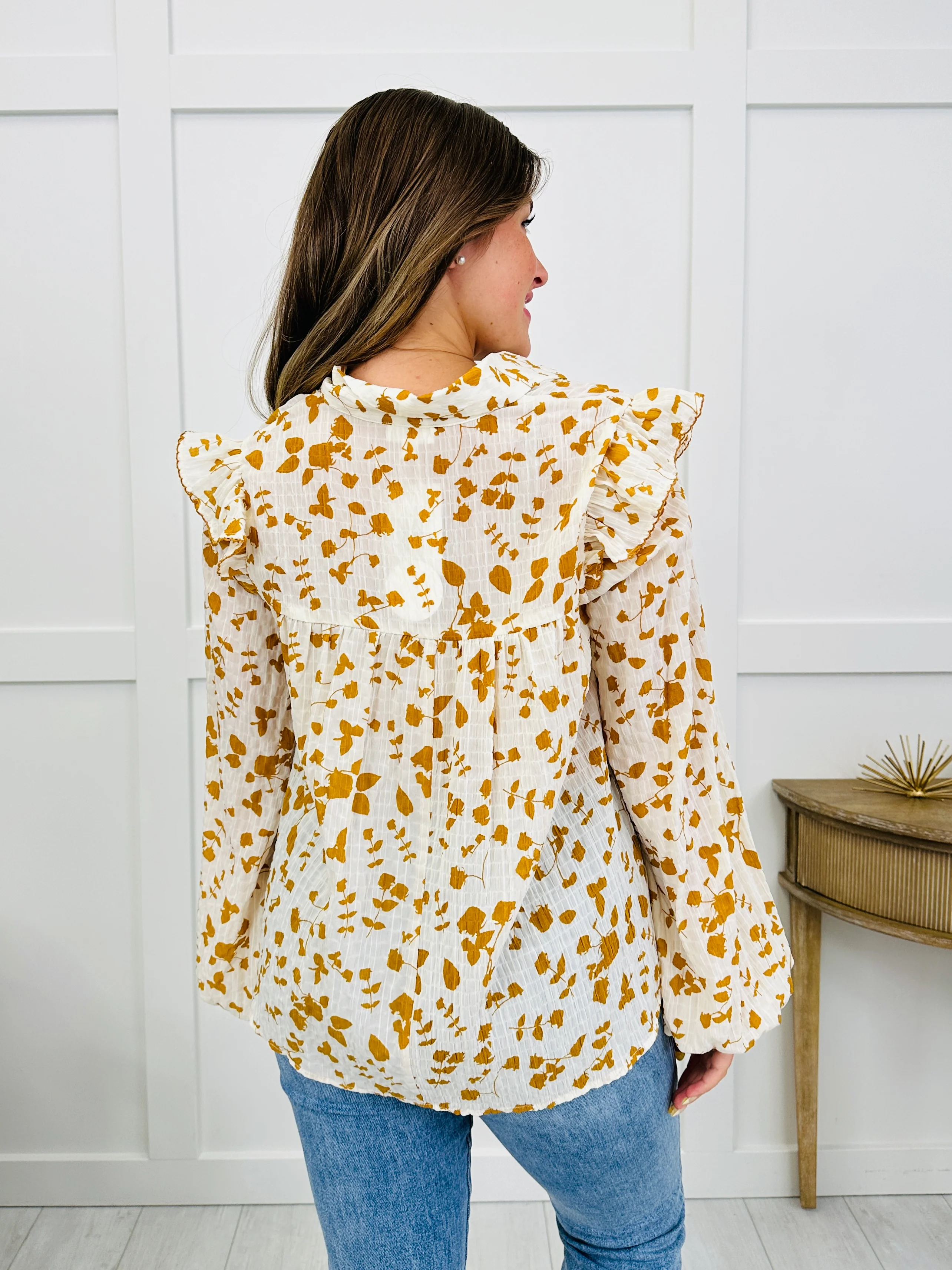 Rustic Gardens Top in Ivory - Image 4