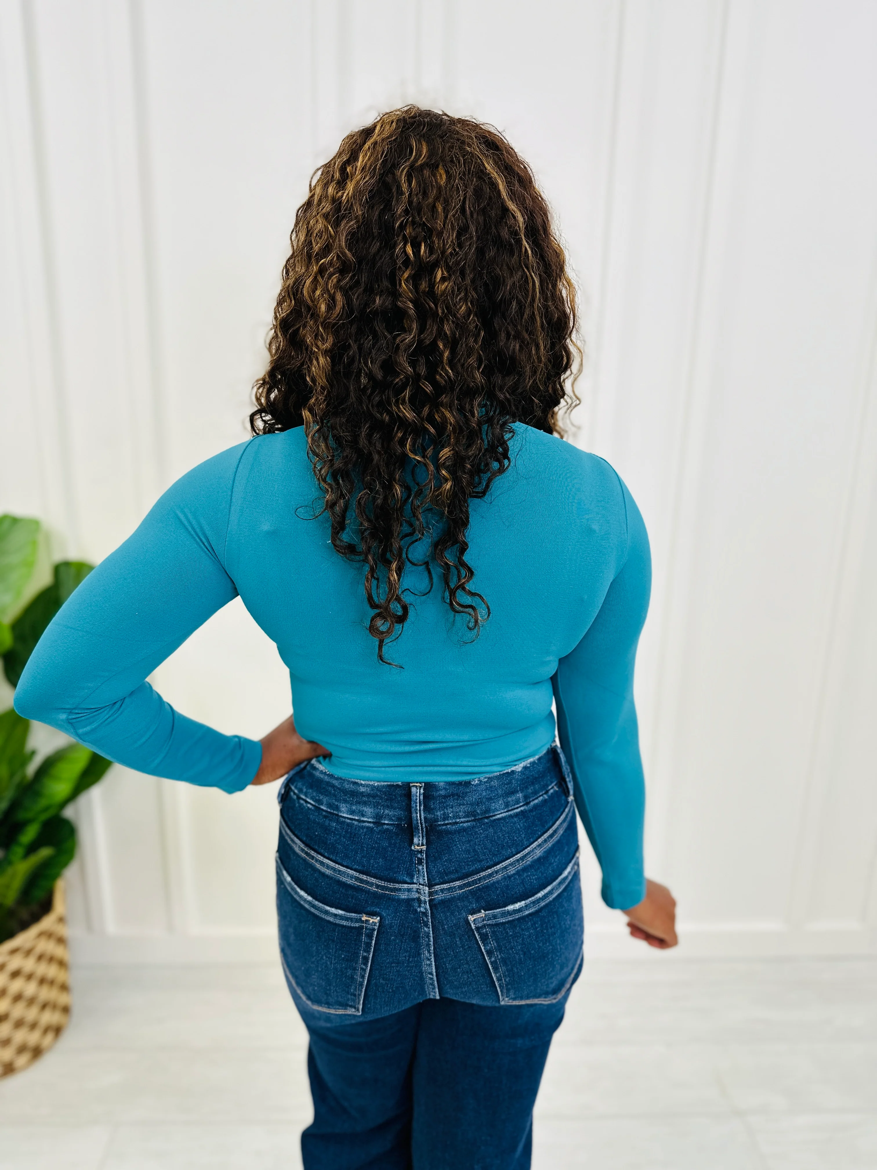 Seamless Mock Neck Long Sleeve Shapewear Top in Multiple Colors - Image 4