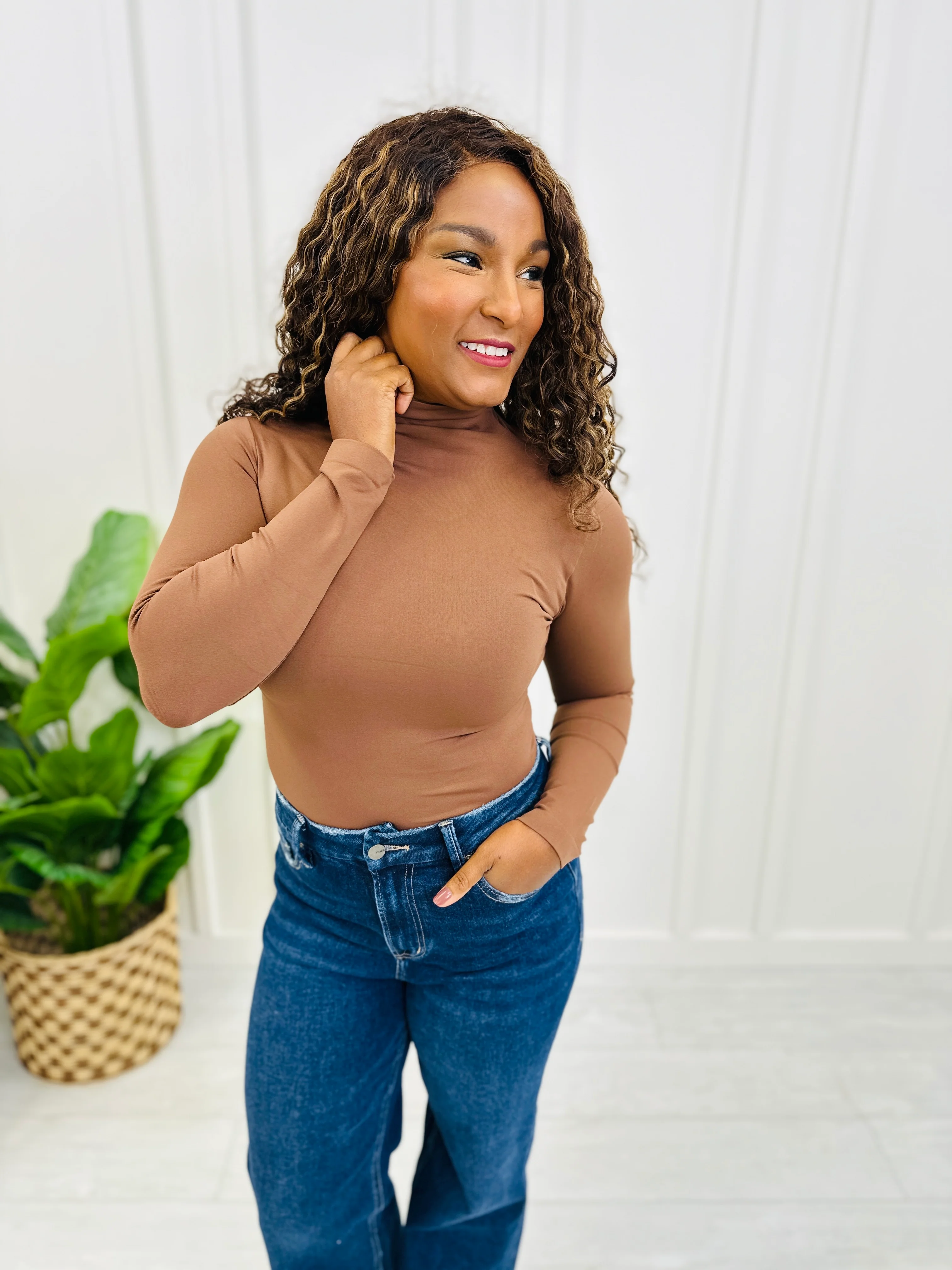 Seamless Mock Neck Long Sleeve Shapewear Top in Multiple Colors - Image 9