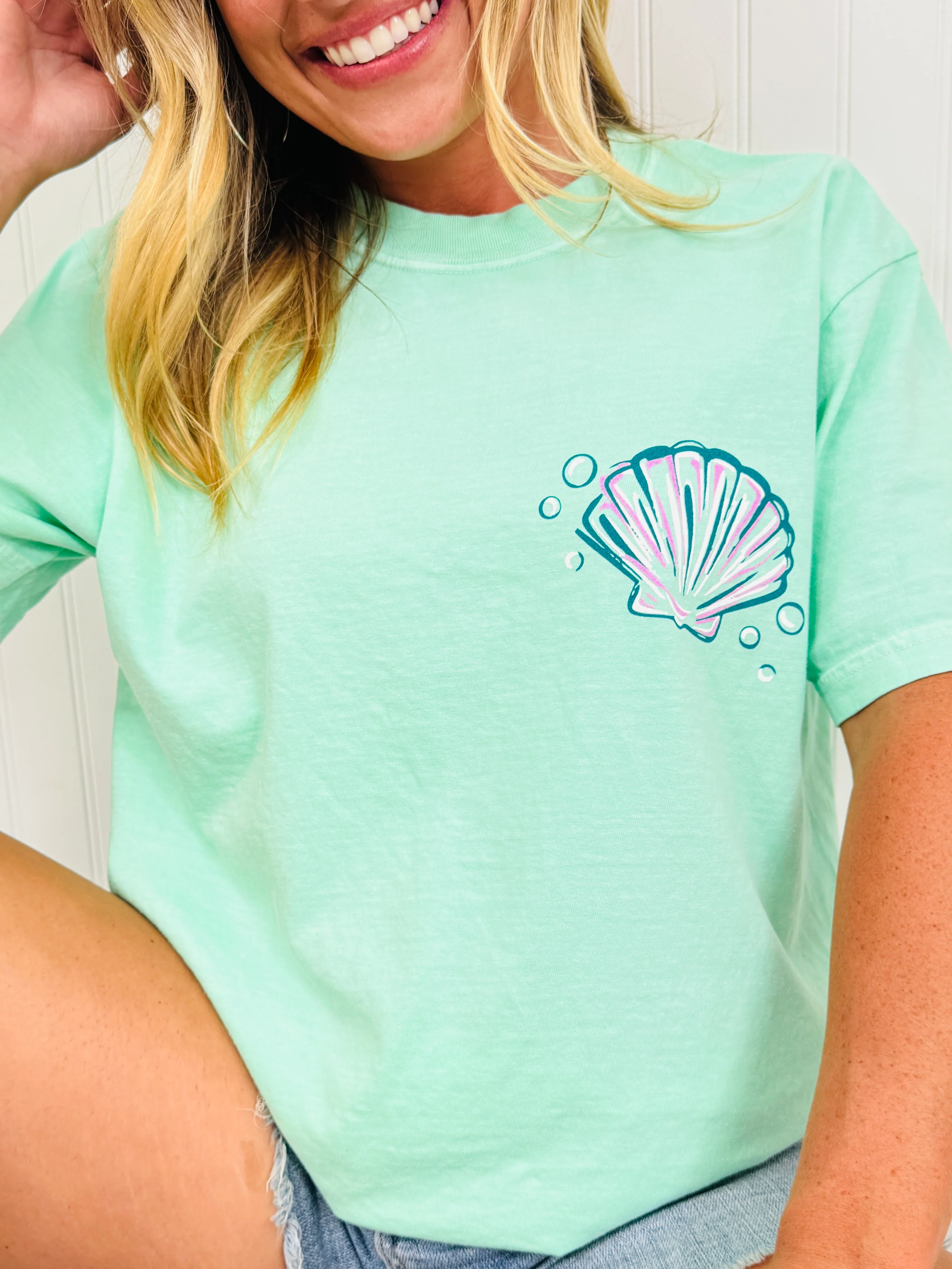 Seashell Sketch Graphic Tee - Image 2
