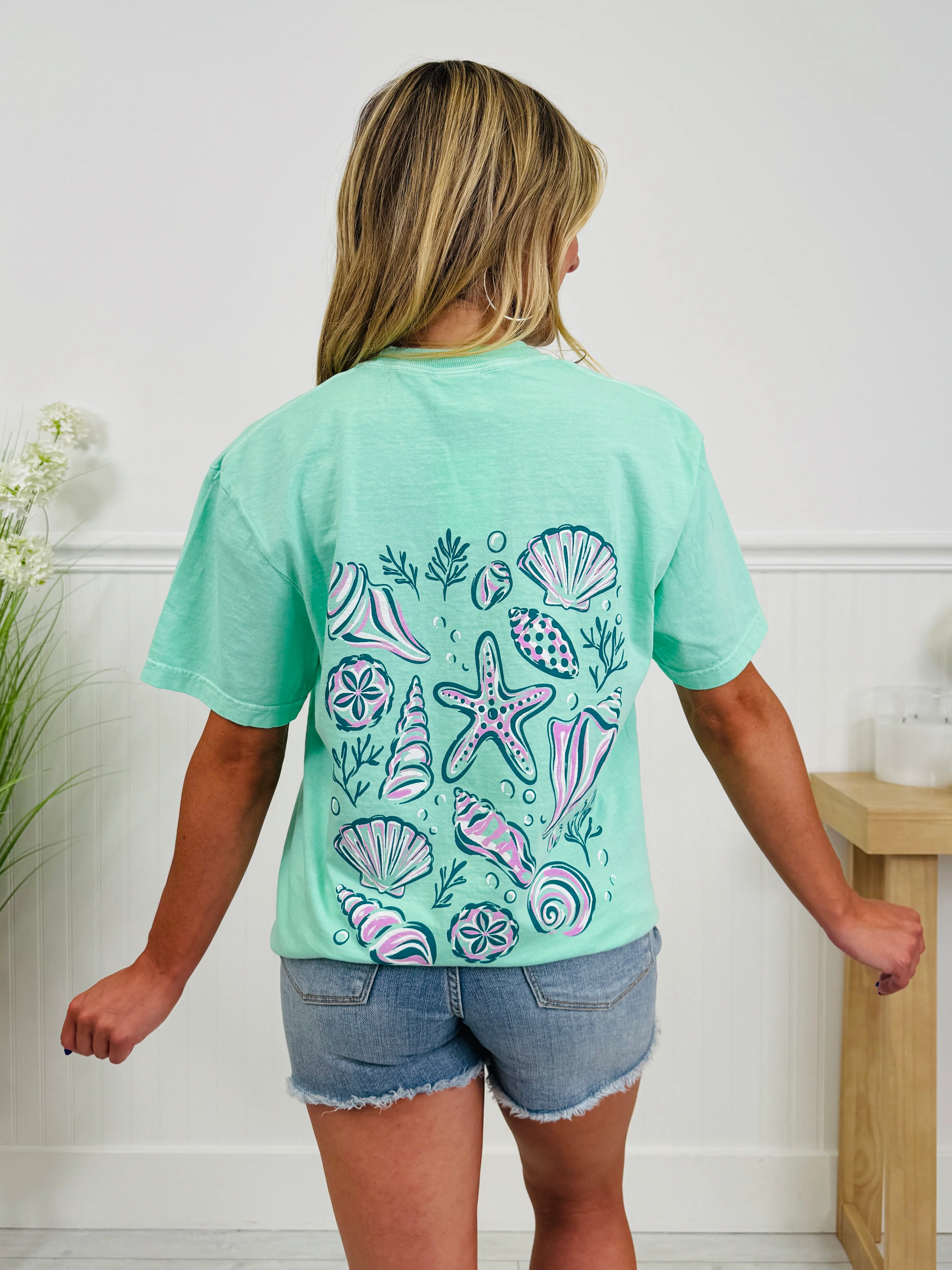 Seashell Sketch Graphic Tee - Image 6