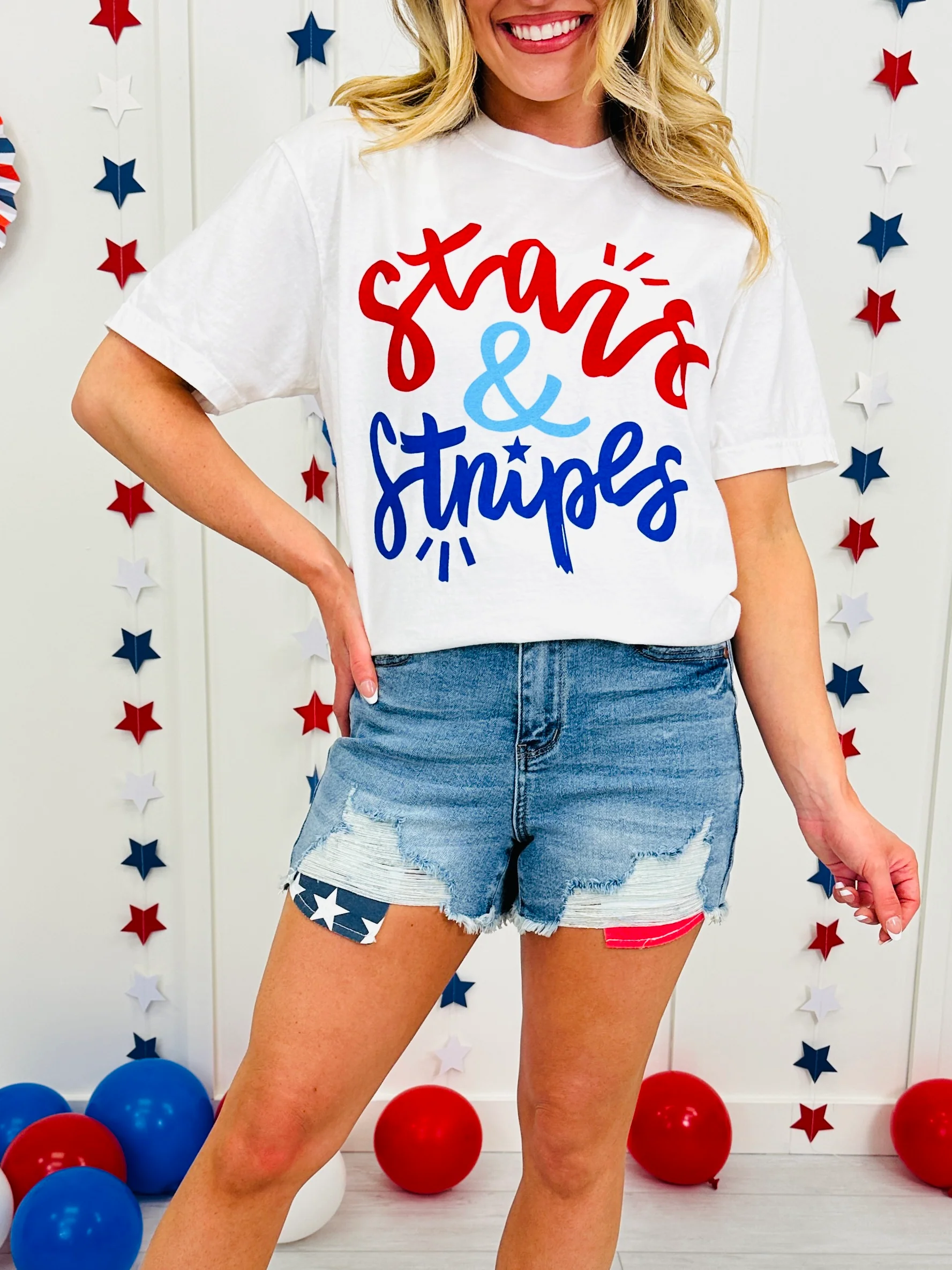 Stars And Stripes Graphic Tee - Image 3
