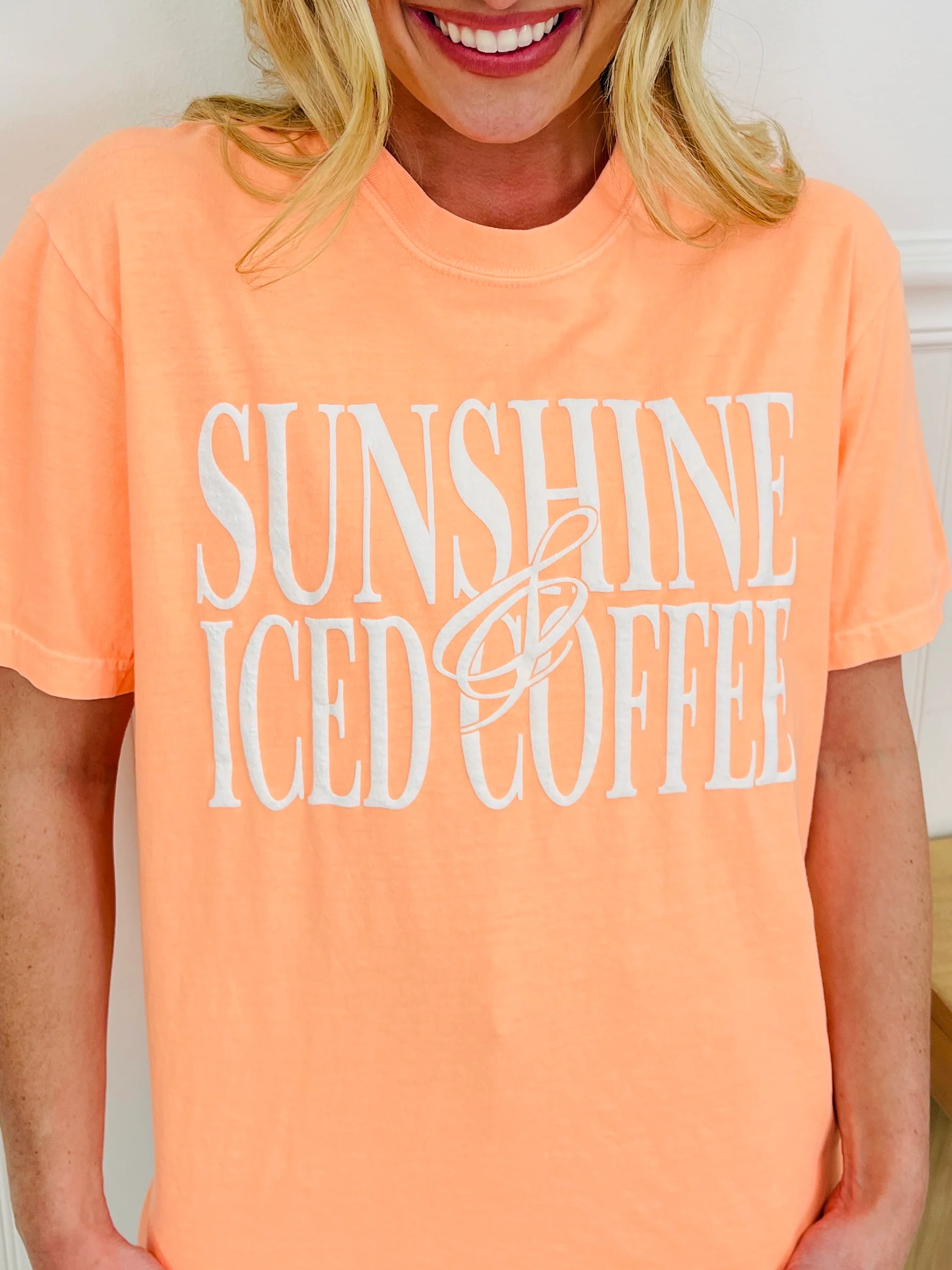 Sunshine And Iced Coffee Graphic Tee in Multiple Colors - Image 4