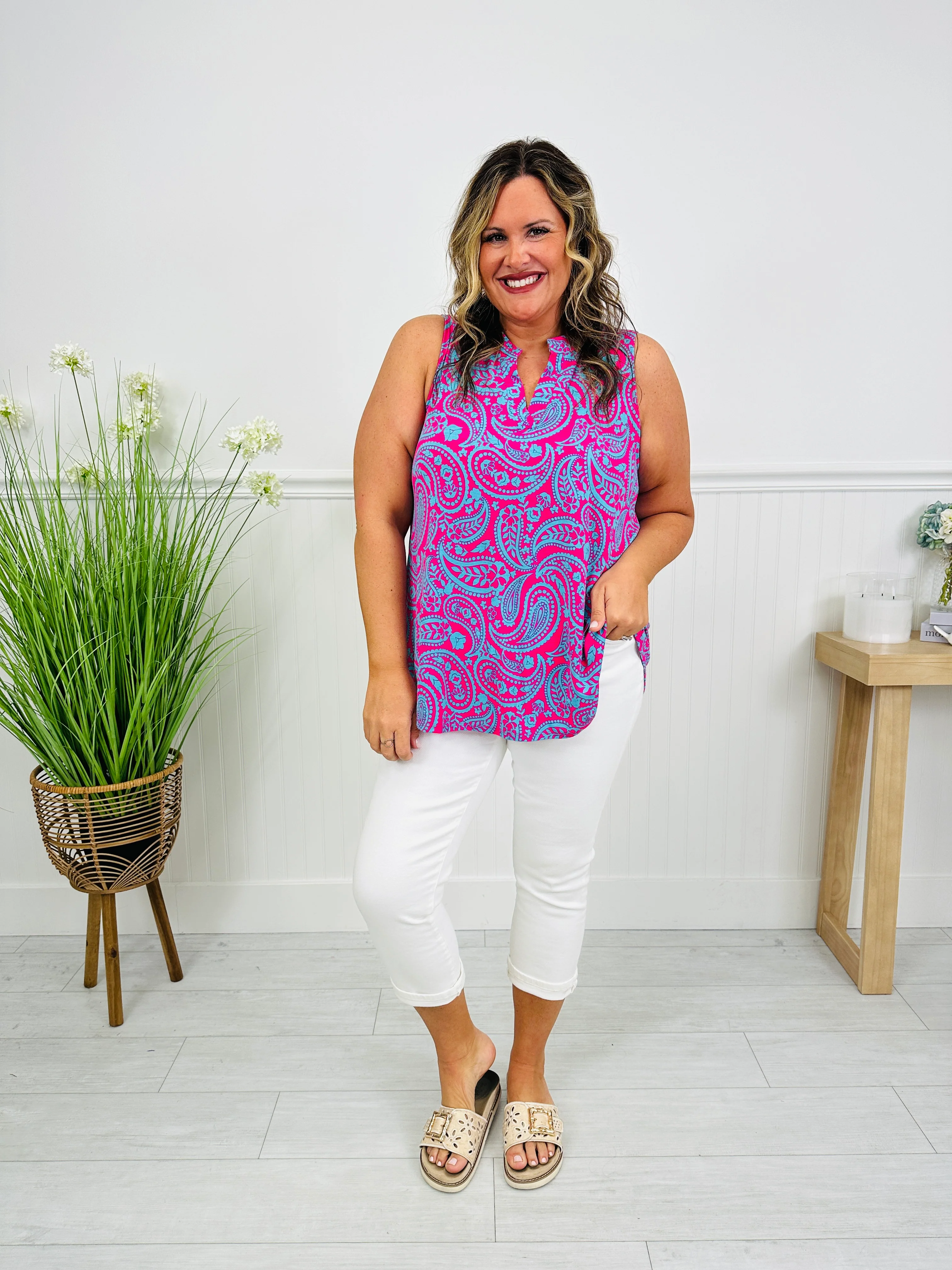 Sunshine Energy Top in Palm Springs Print - Image 7