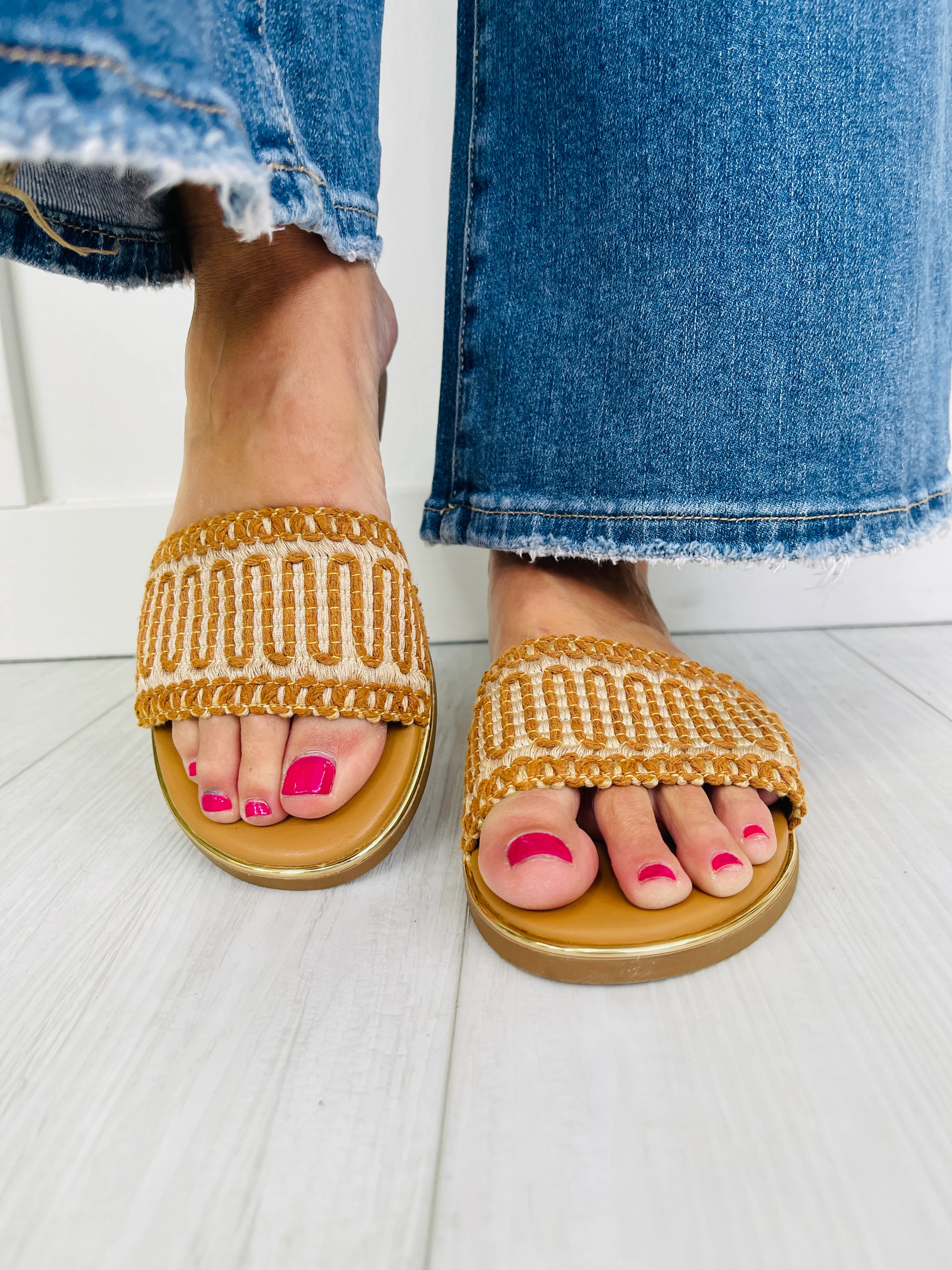Sunwoven Slides In Tan - Image 2
