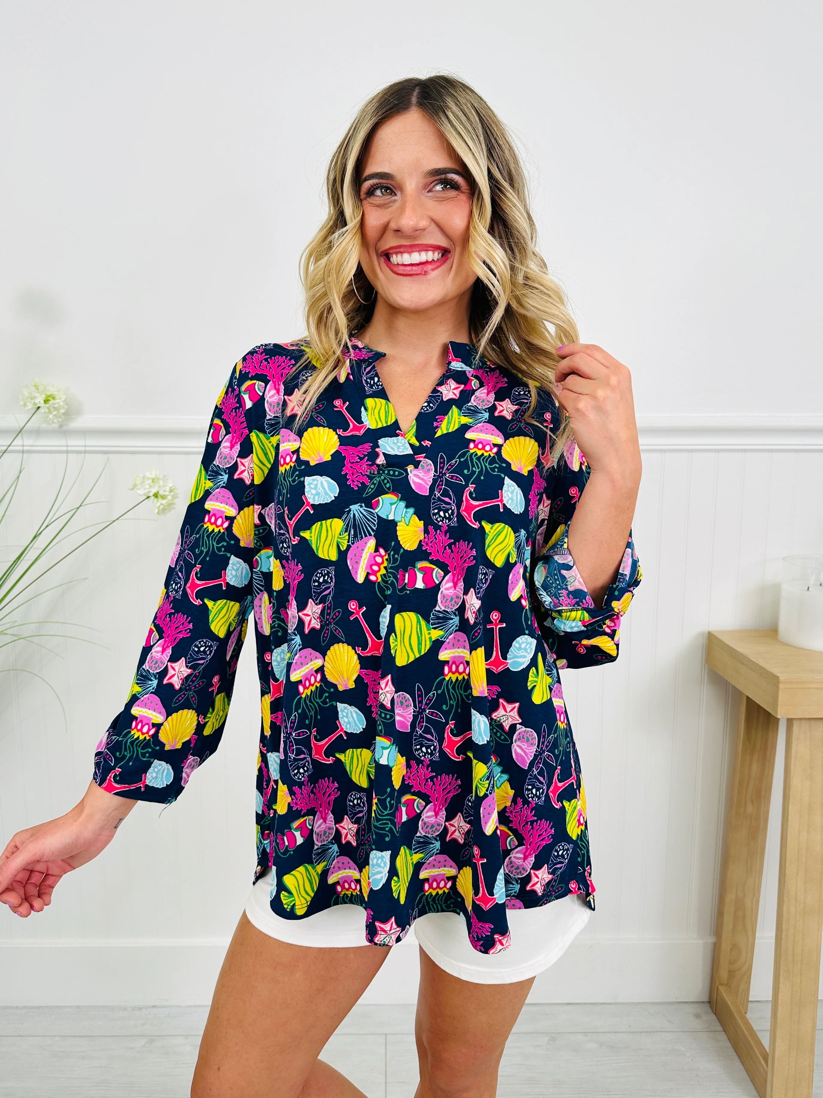Sweet Like Spring Top in Nantucket Print - Image 3