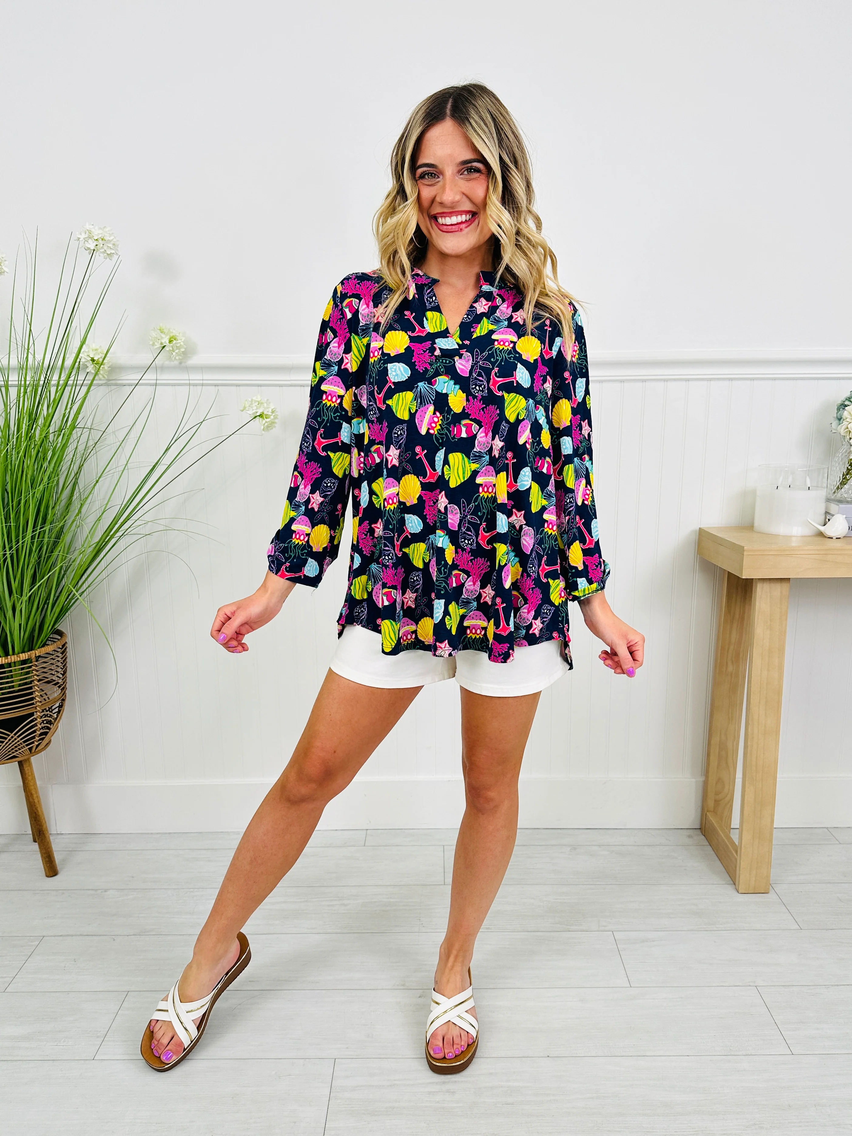 Sweet Like Spring Top in Nantucket Print - Image 4