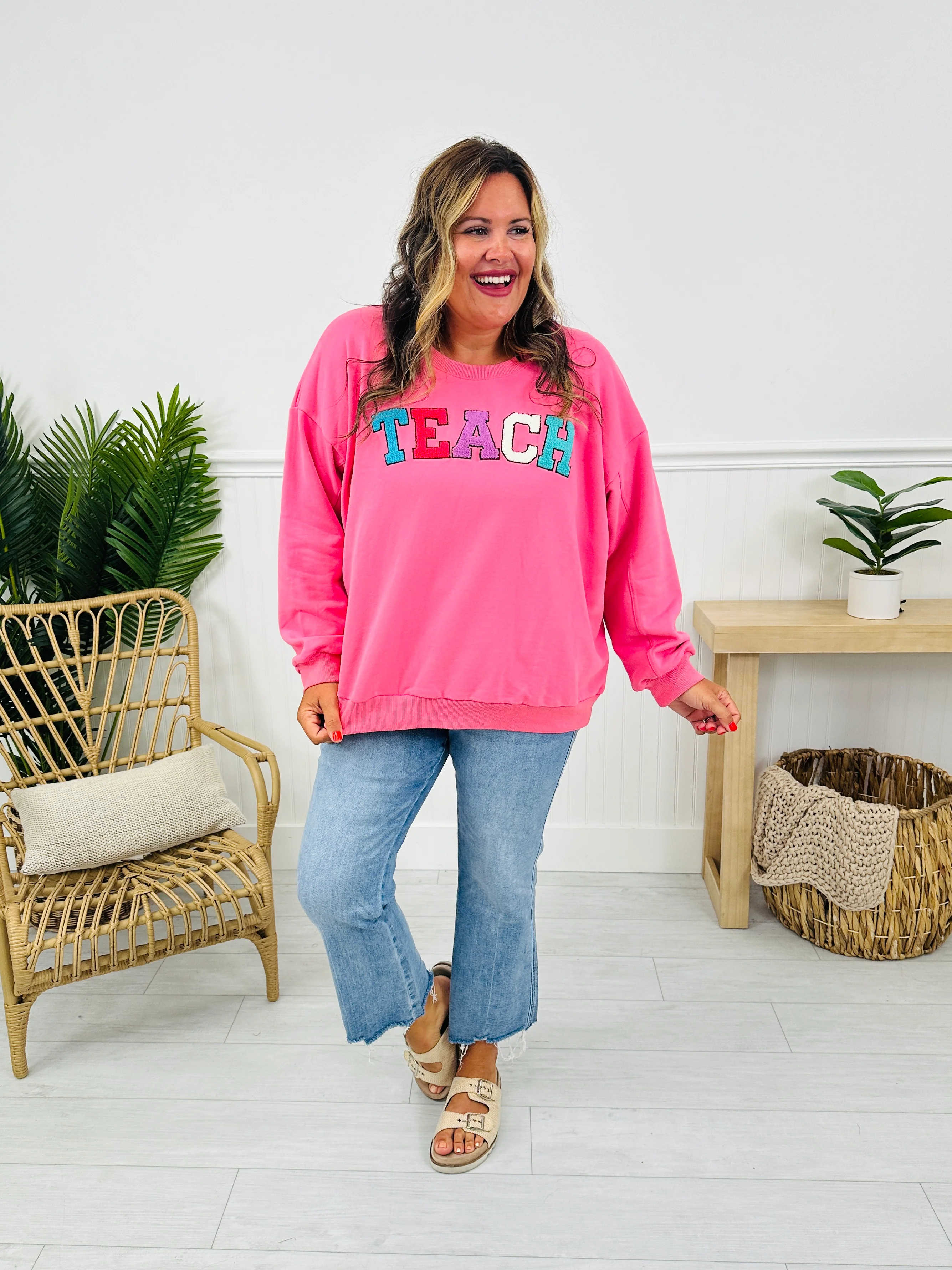 Teach MOCO Exclusive Crewneck In Pink - Image 8