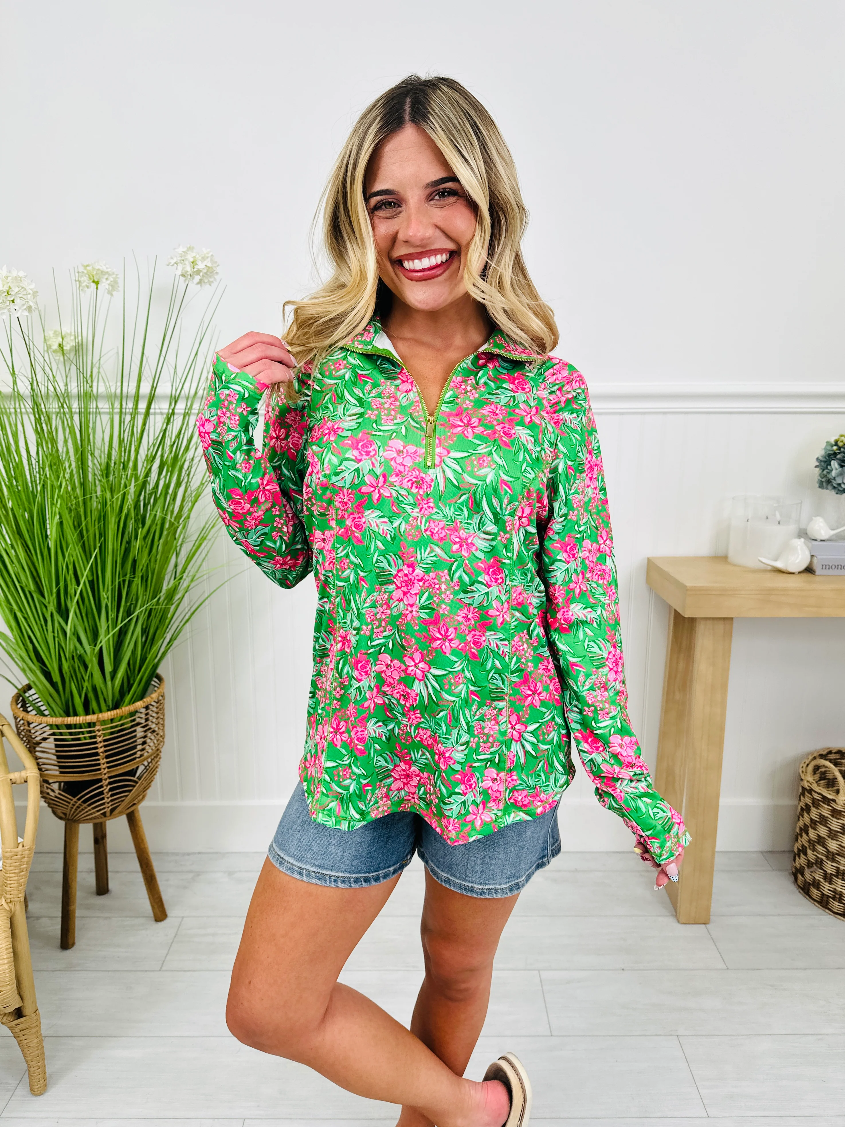Where Spring Begins Top in Rosemary Beach Print - Image 3
