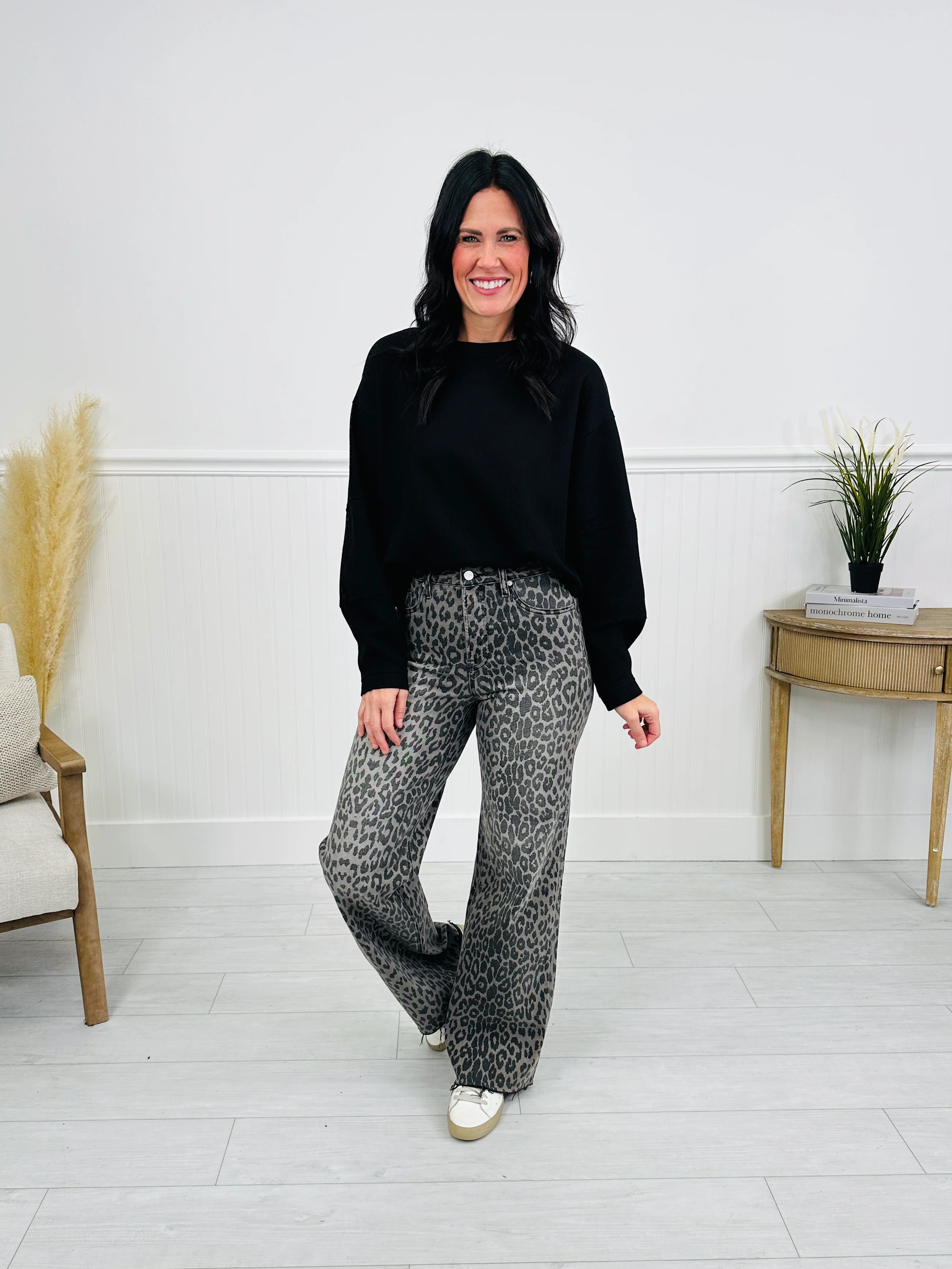 Wild Thing Tummy Control Grey Leopard Jeans - Image 17