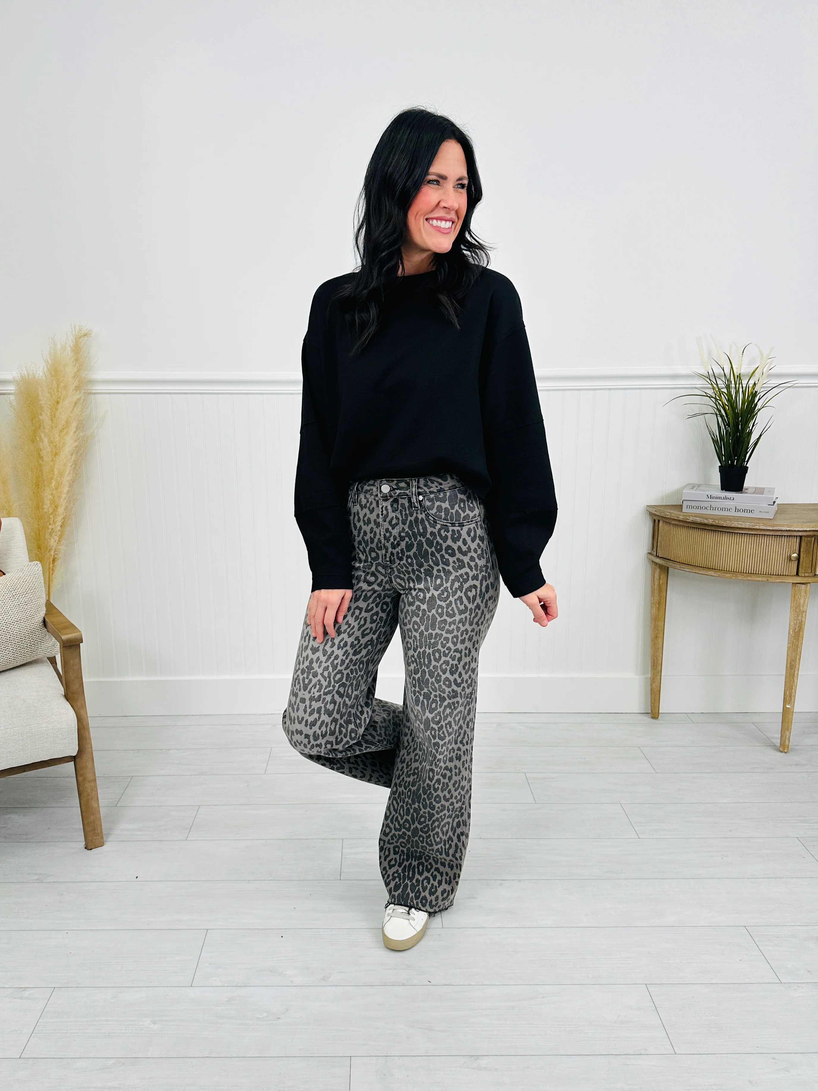 Wild Thing Tummy Control Grey Leopard Jeans - Image 18